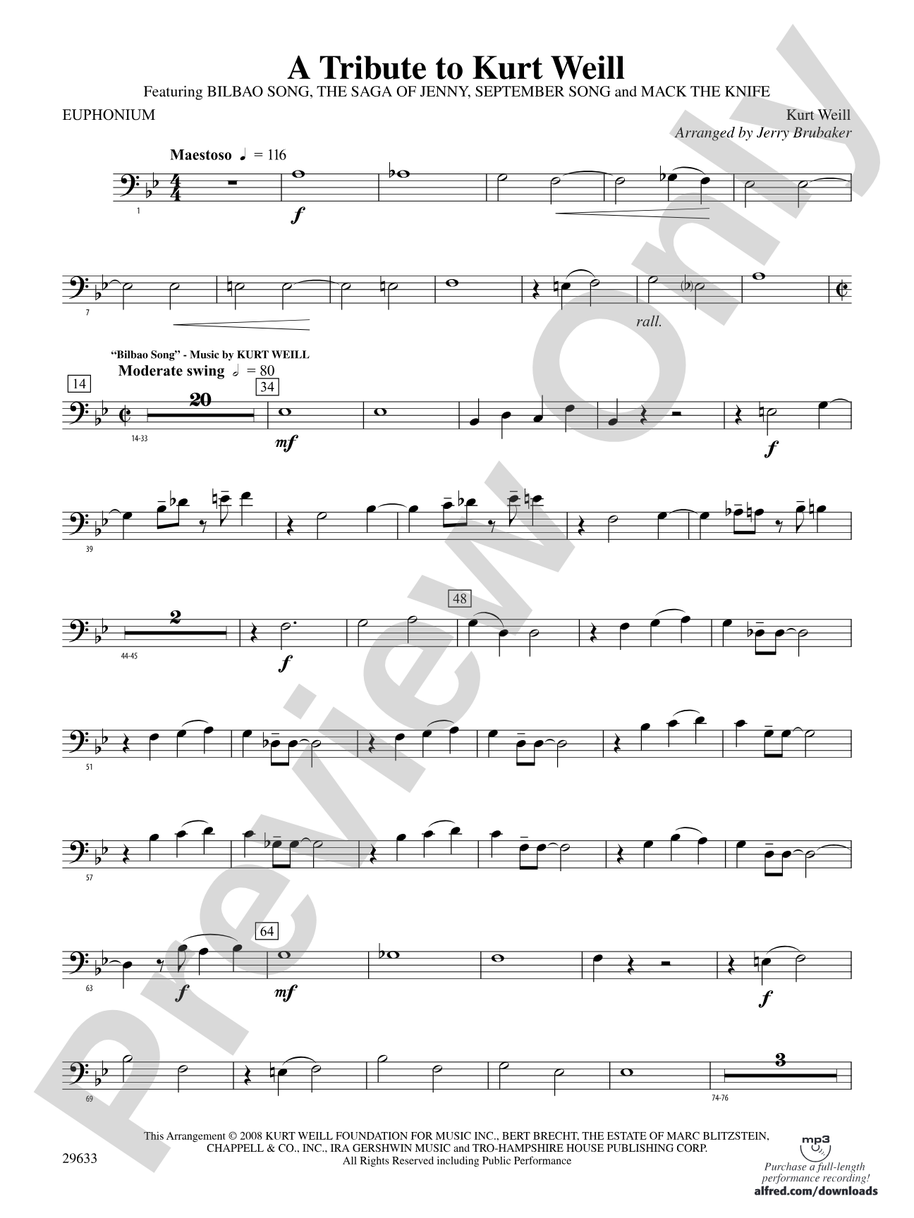 A Tribute to Kurt Weill: Baritone B.C.