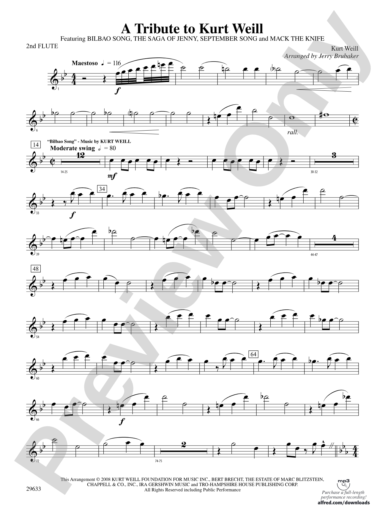 A Tribute to Kurt Weill: 2nd Flute