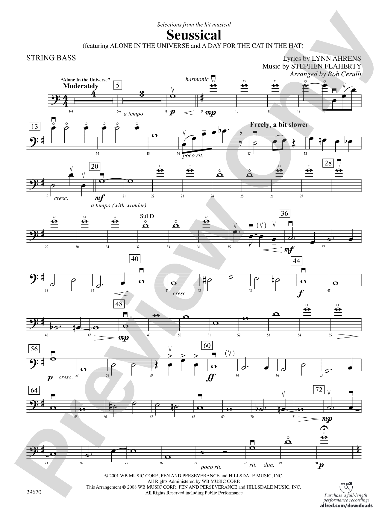 Seussical the Musical, Selections from: String Bass