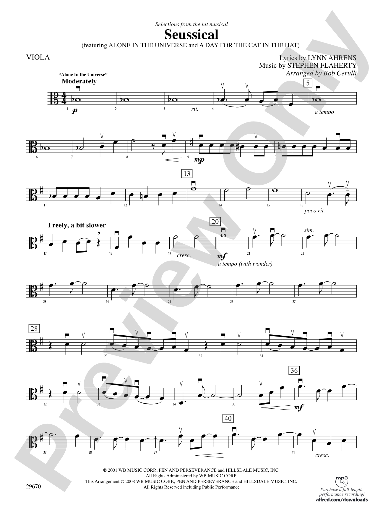 Seussical the Musical, Selections from: Viola