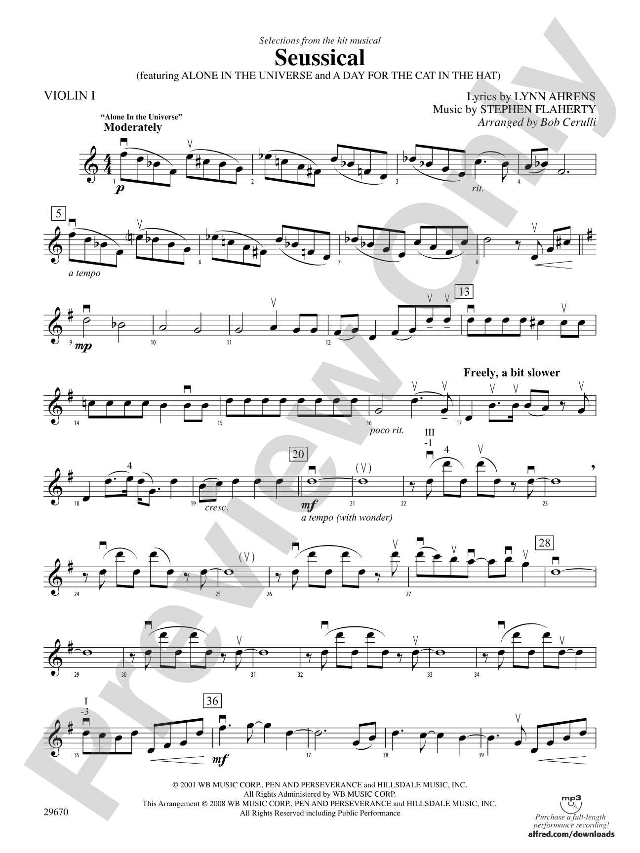 Seussical the Musical, Selections from: 1st Violin
