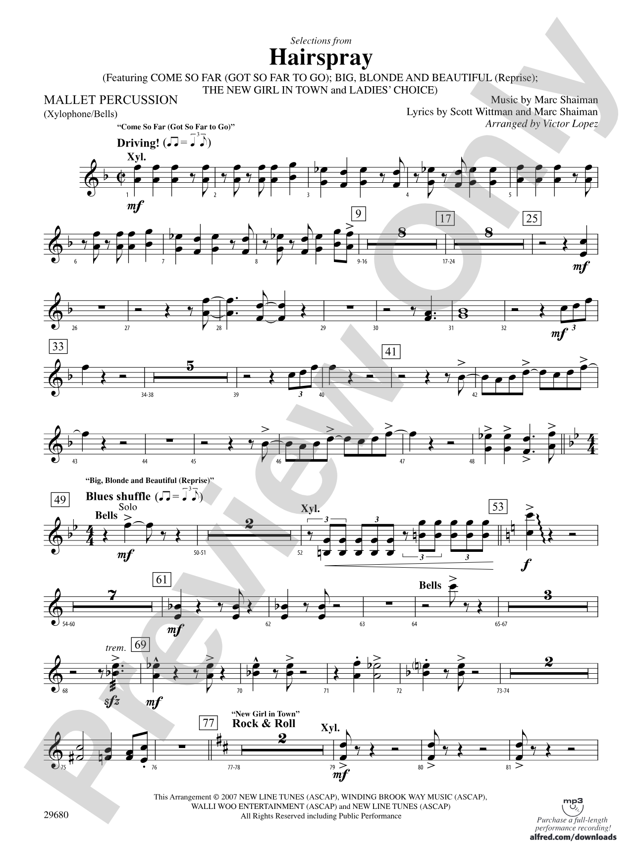 Hairspray, Selections from: Mallets