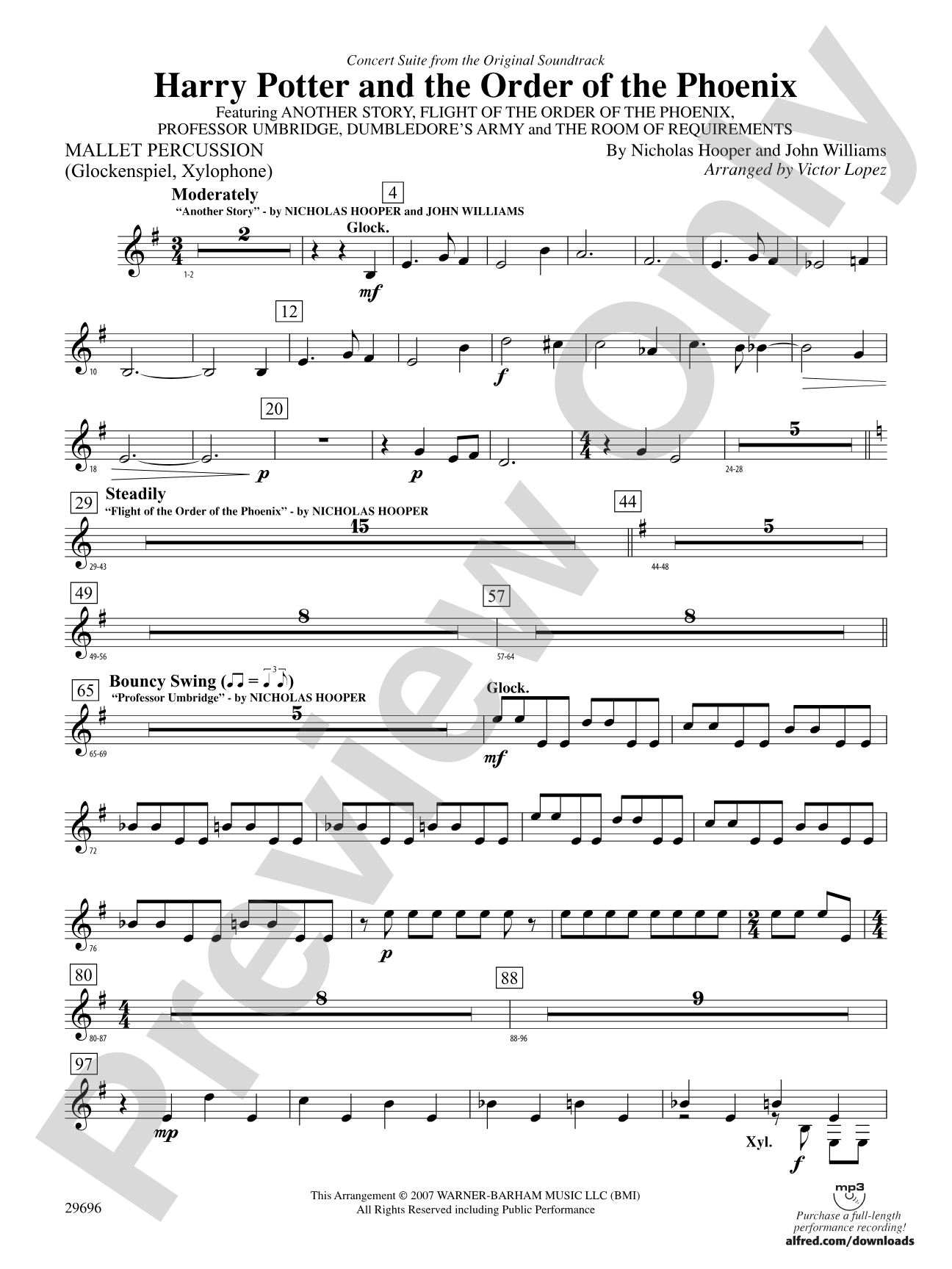 Harry Potter and the Order of the Phoenix, Concert Suite from: Mallets