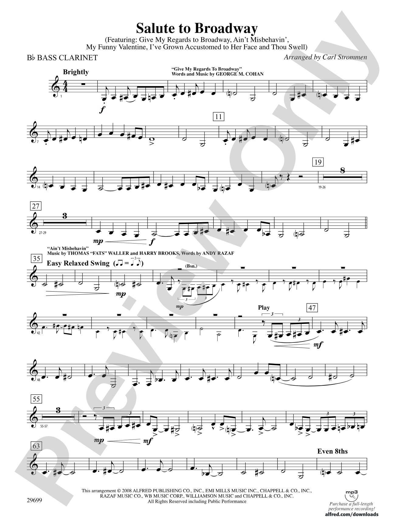 Salute to Broadway: B-flat Bass Clarinet