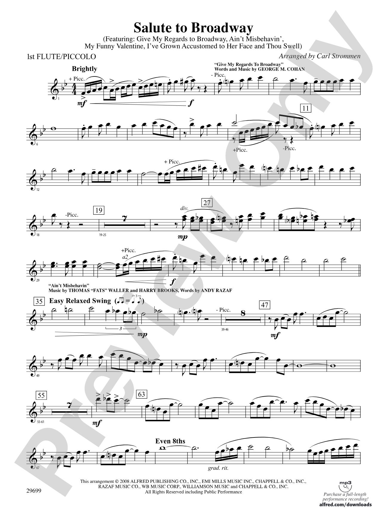 Salute to Broadway: Flute