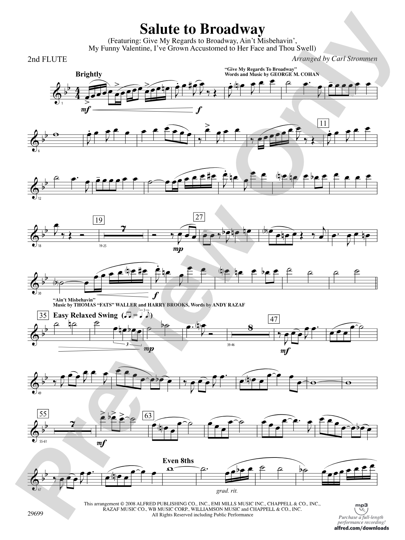 Salute to Broadway: 2nd Flute