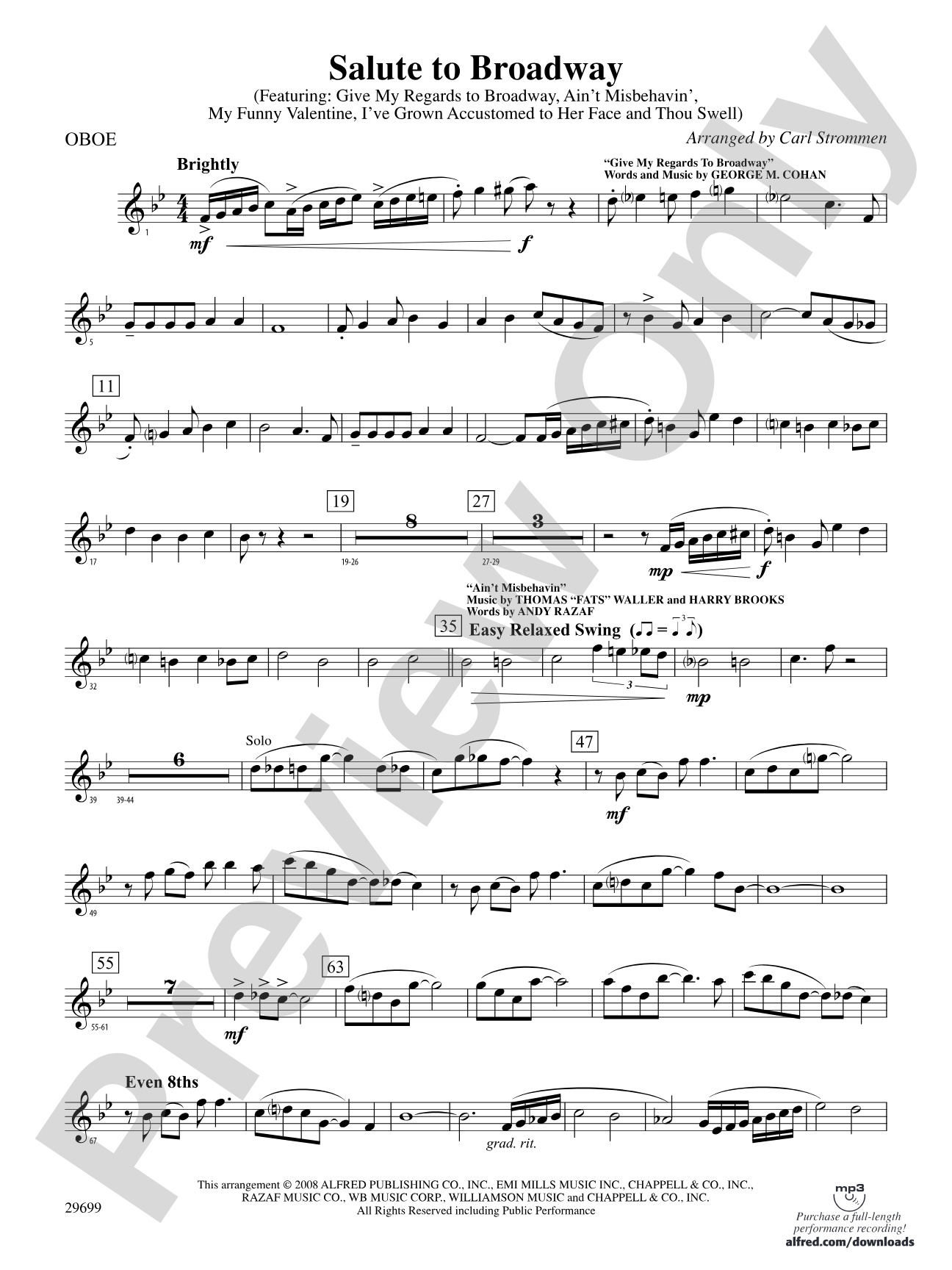 Salute to Broadway: Oboe