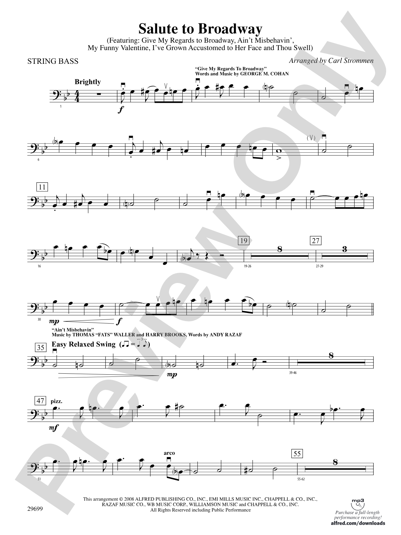 Salute to Broadway: String Bass