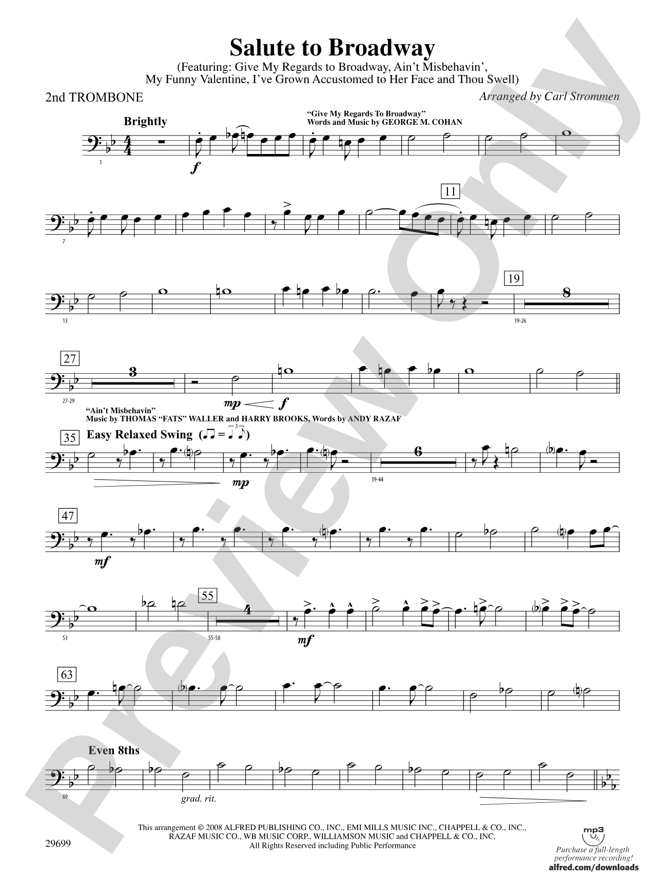 Salute to Broadway: 2nd Trombone