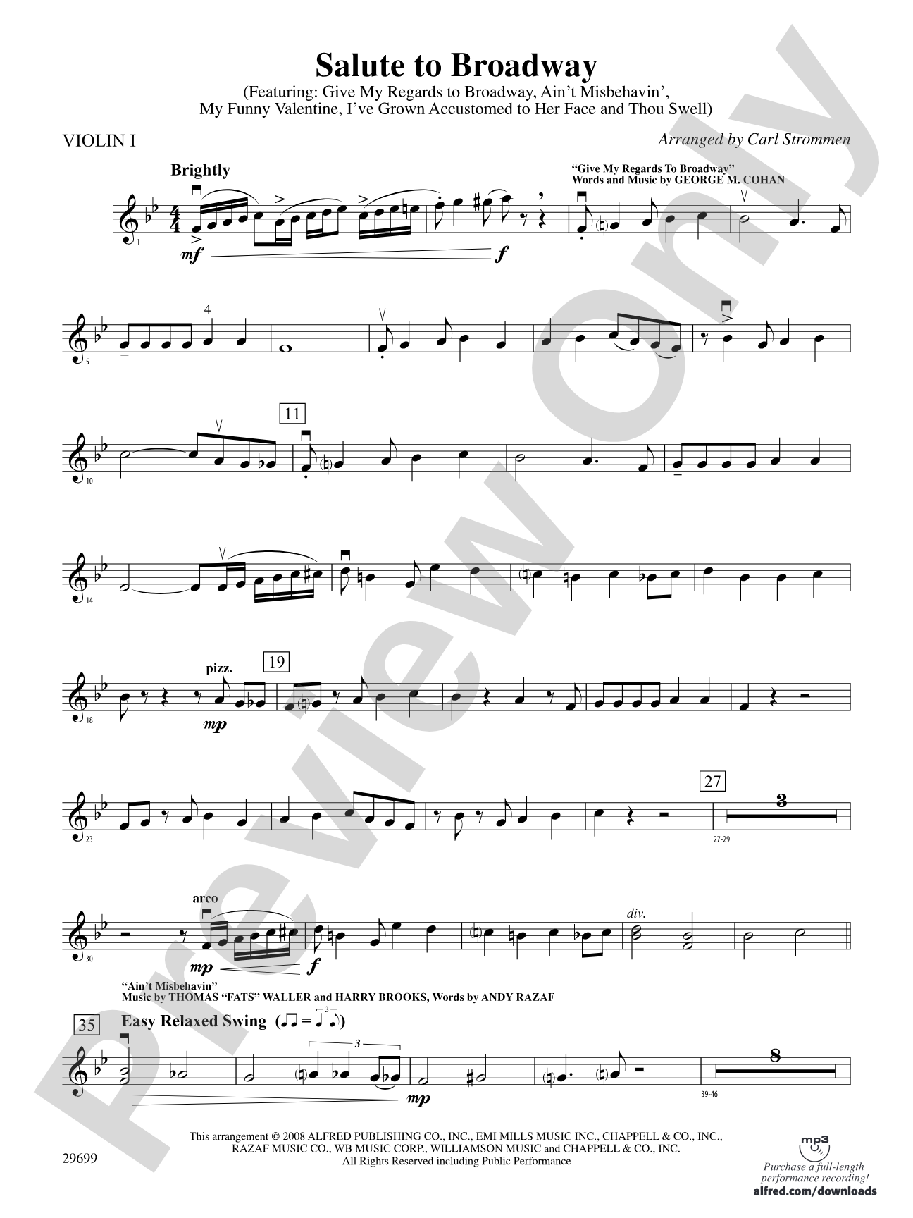 Salute to Broadway: 1st Violin