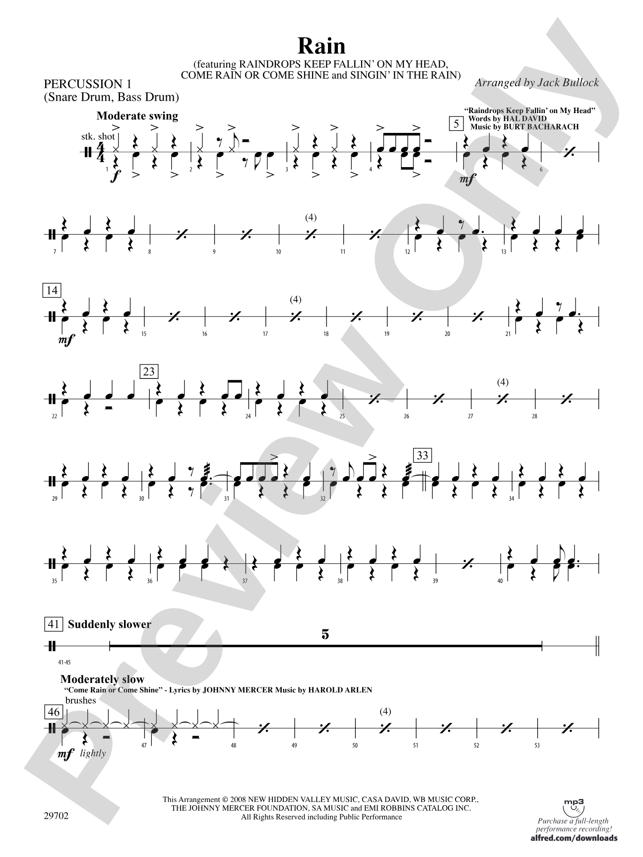 Rain: 1st Percussion