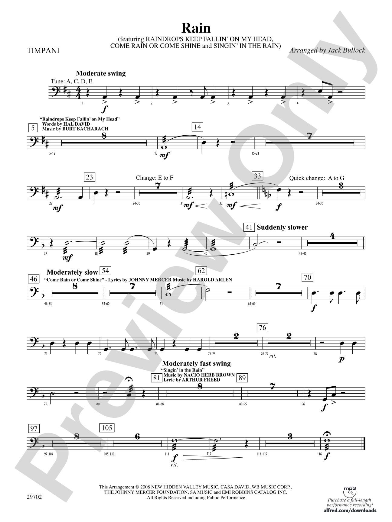 Rain: Timpani