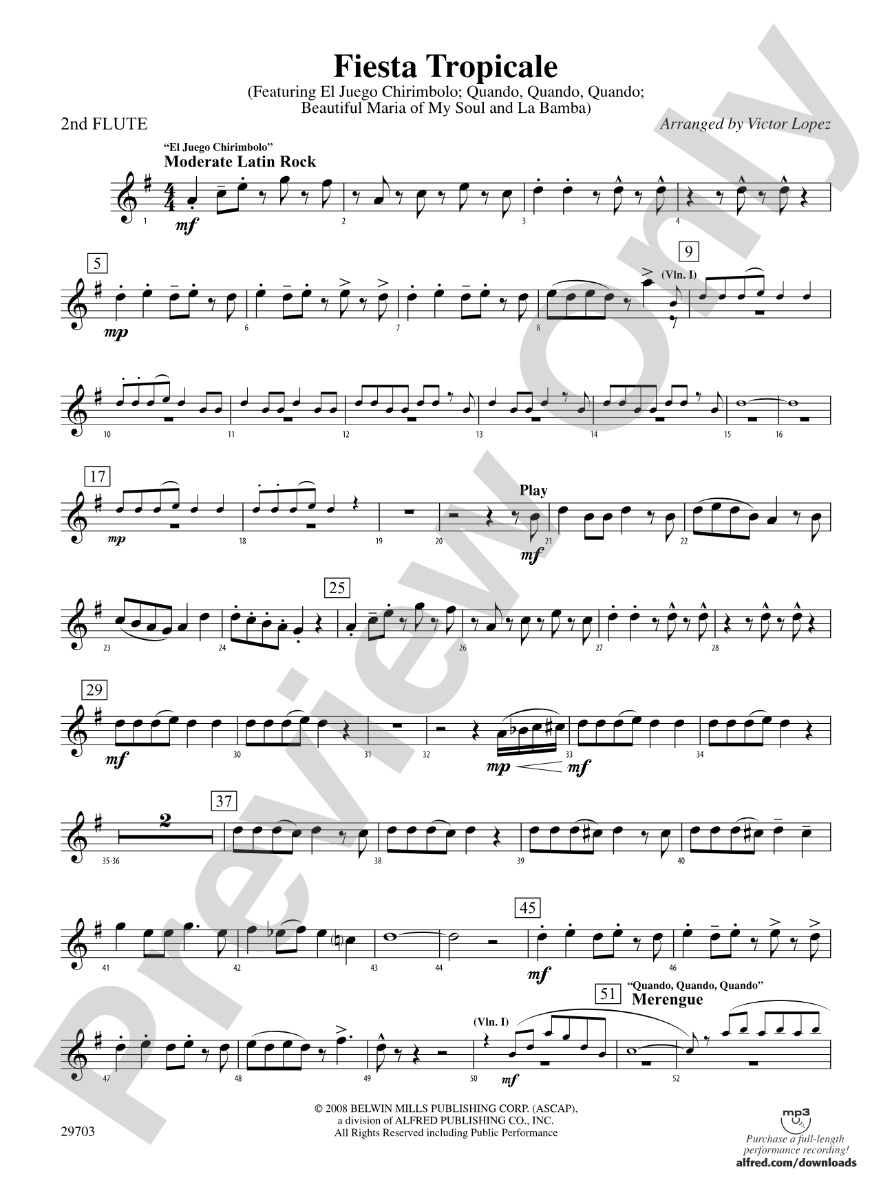 Fiesta Tropicale: 2nd Flute