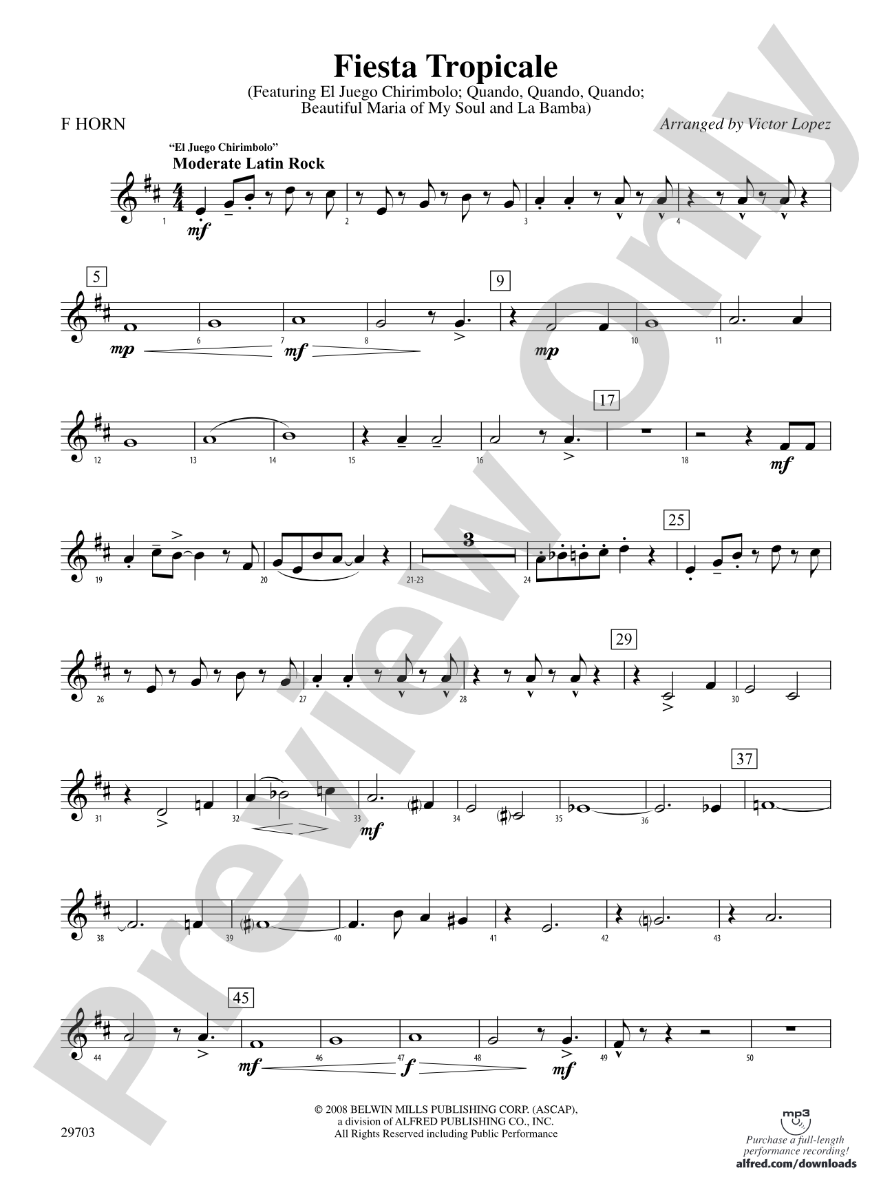 Fiesta Tropicale: 1st F Horn