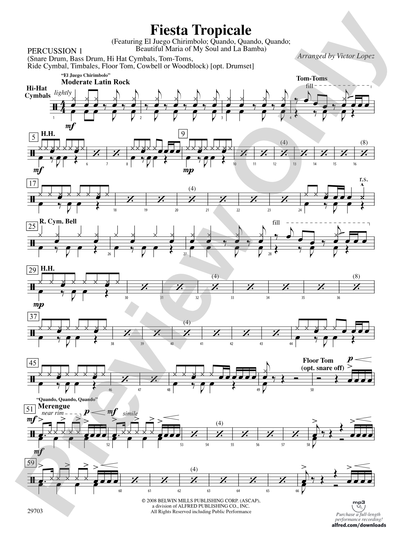 Fiesta Tropicale: 1st Percussion