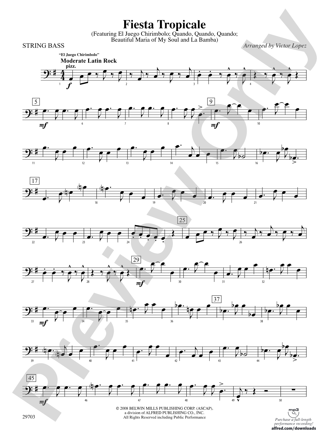 Fiesta Tropicale: String Bass