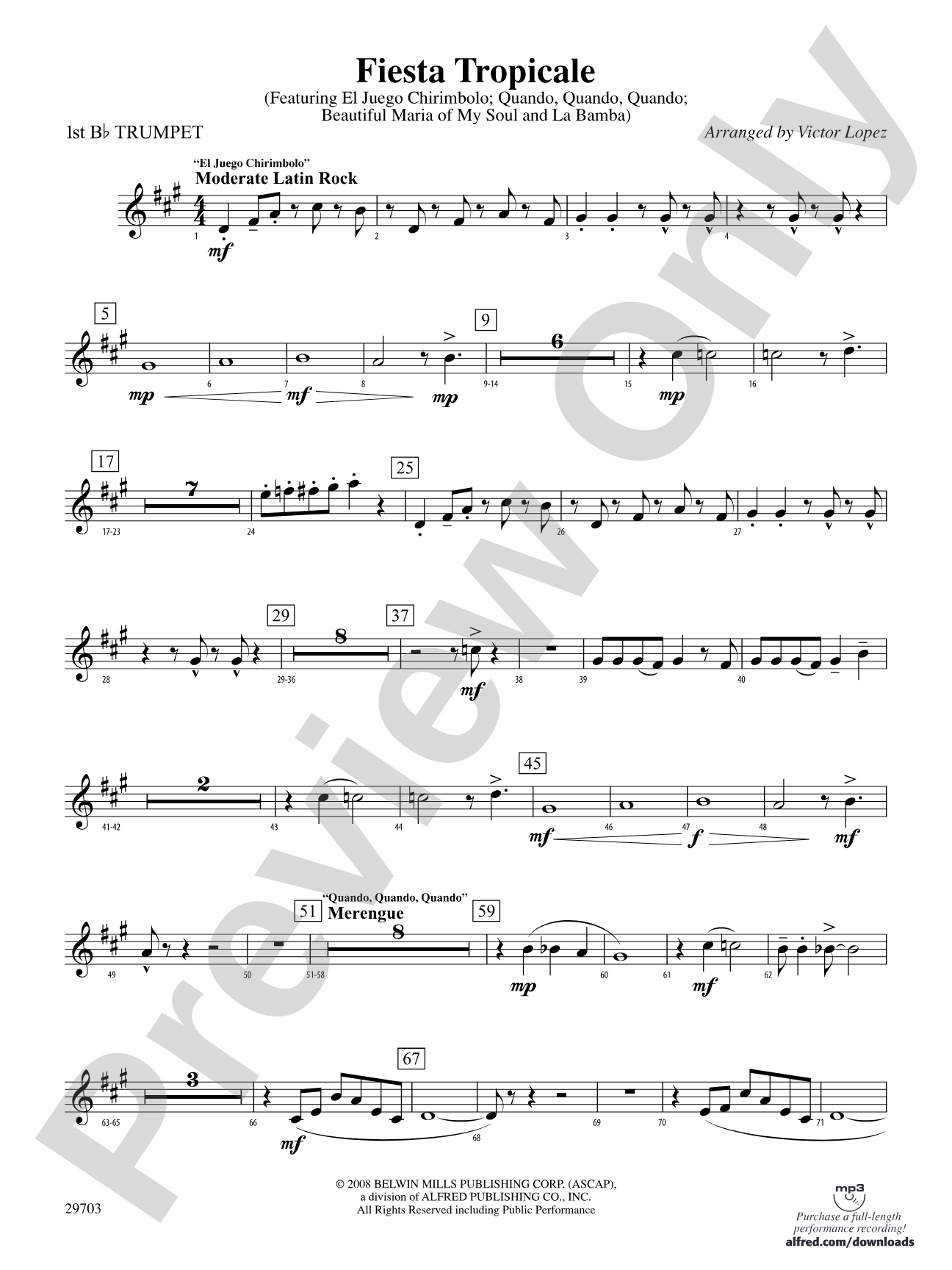 Fiesta Tropicale: 1st B-flat Trumpet