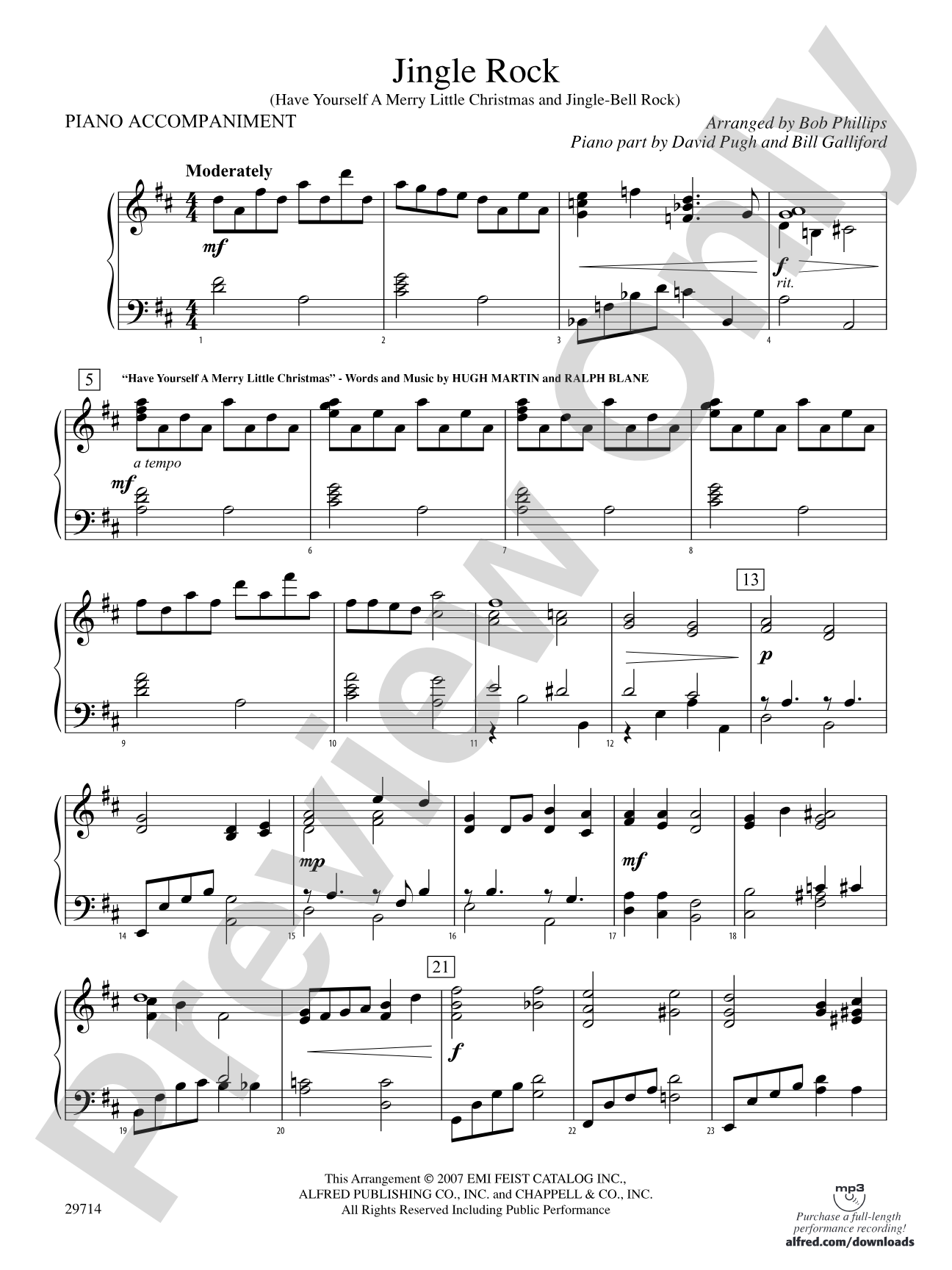 Jingle Rock: Piano Accompaniment
