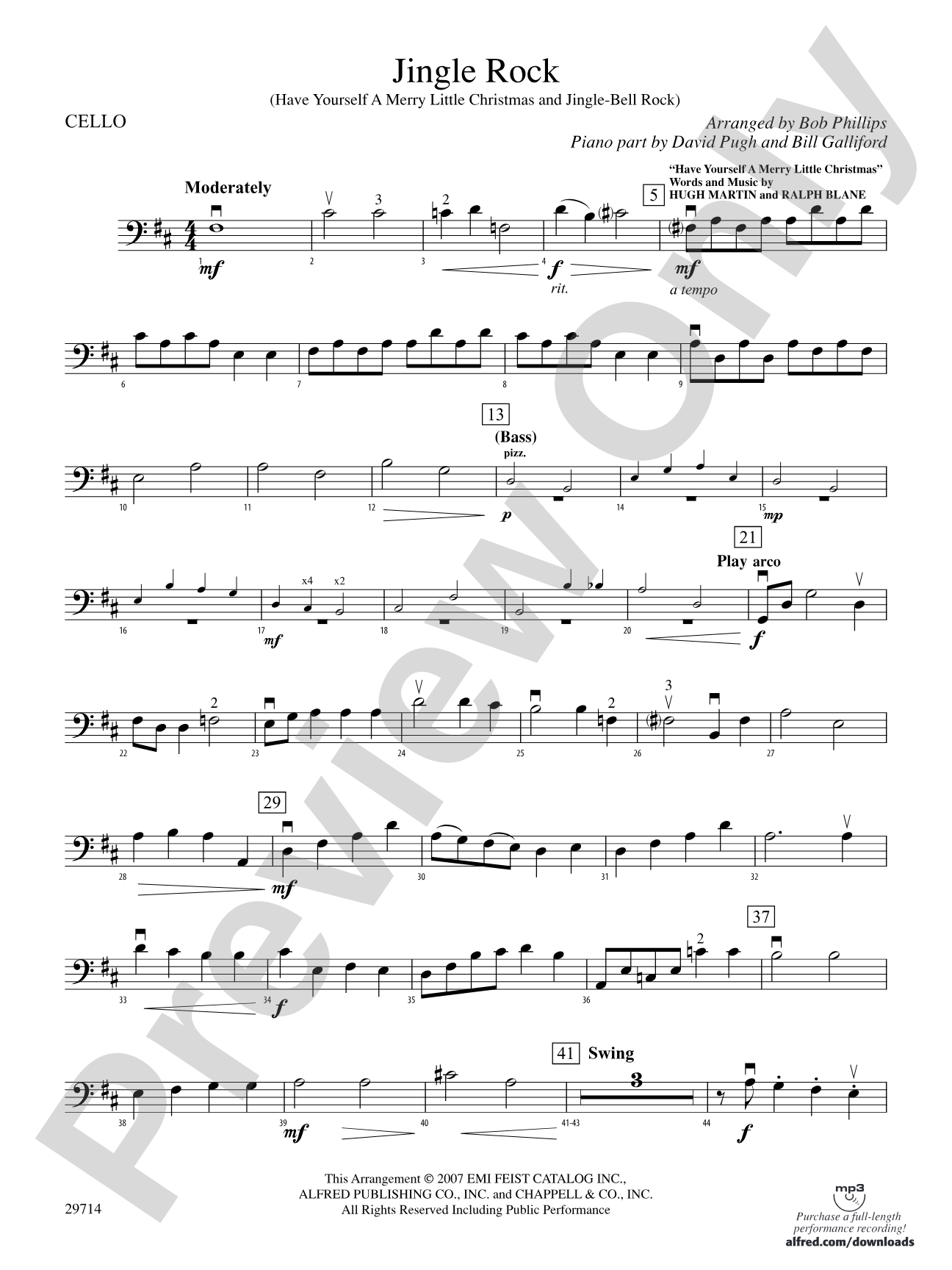 Jingle Rock: Cello