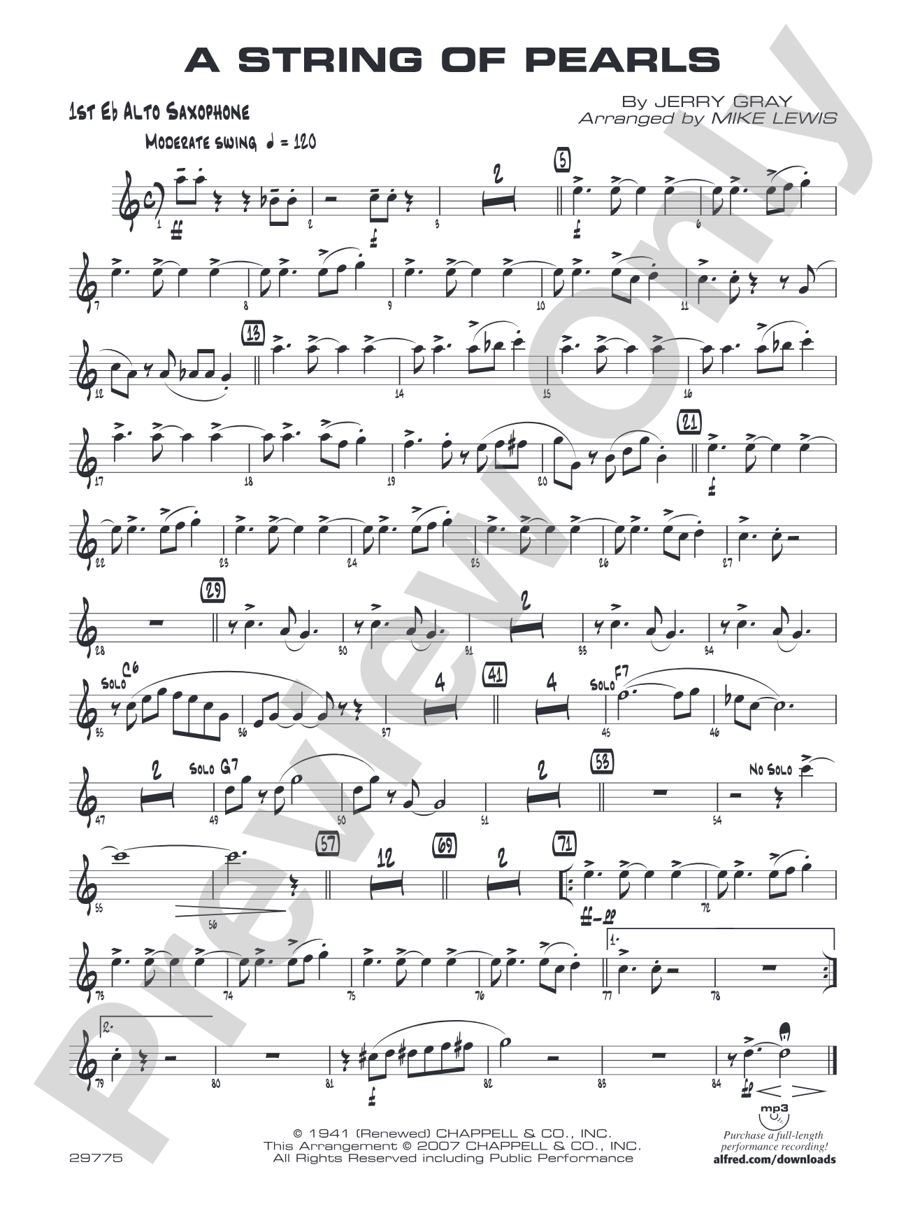 String of Pearls: E-flat Alto Saxophone