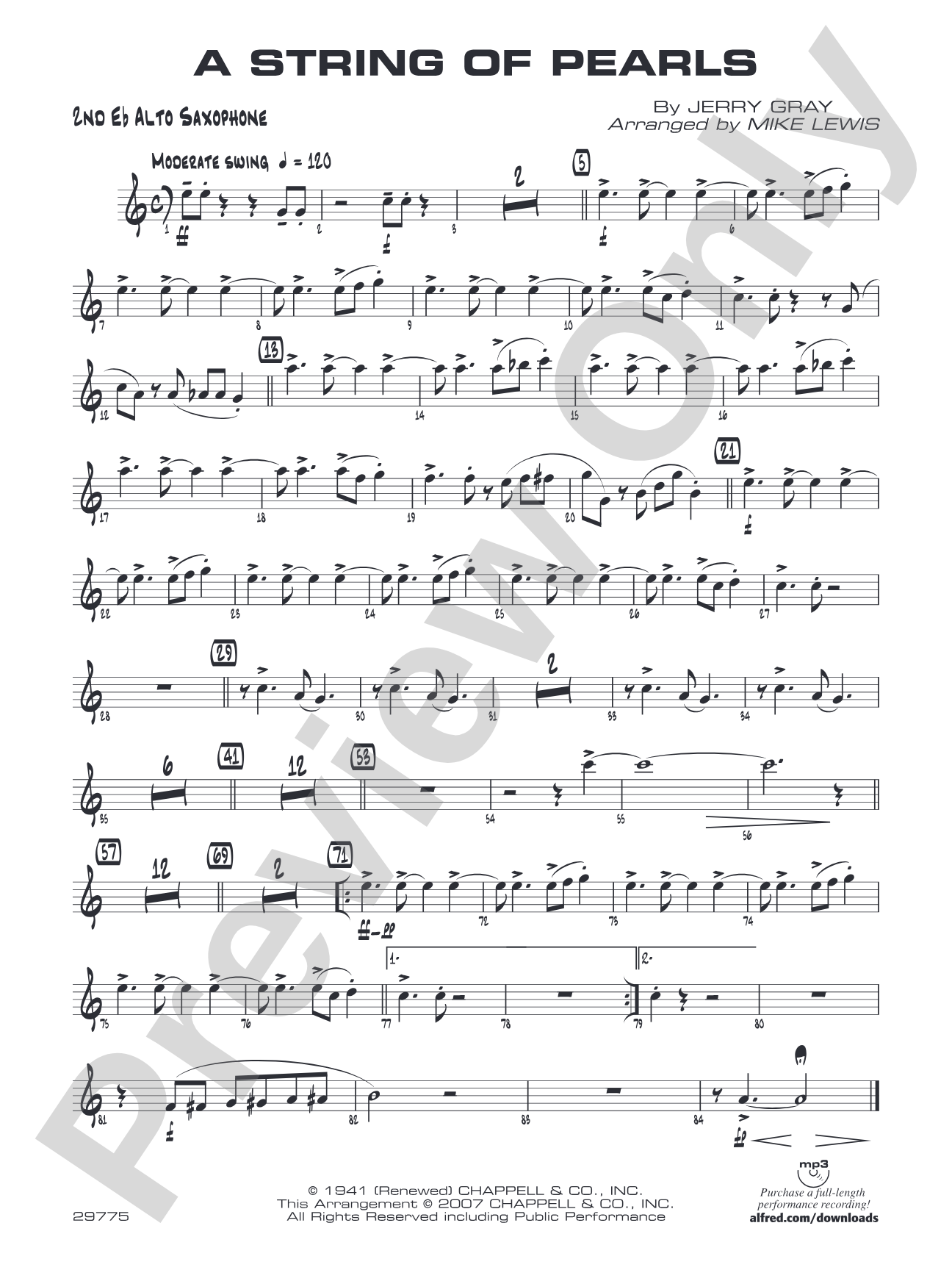 String of Pearls: 2nd E-flat Alto Saxophone