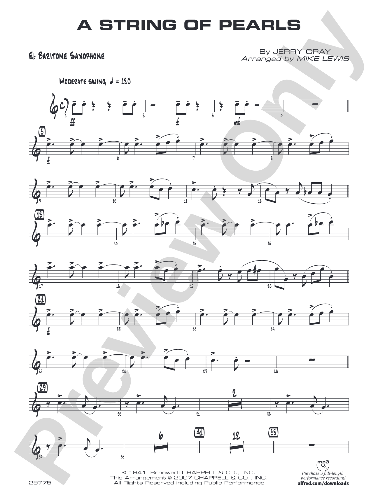 String of Pearls: E-flat Baritone Saxophone