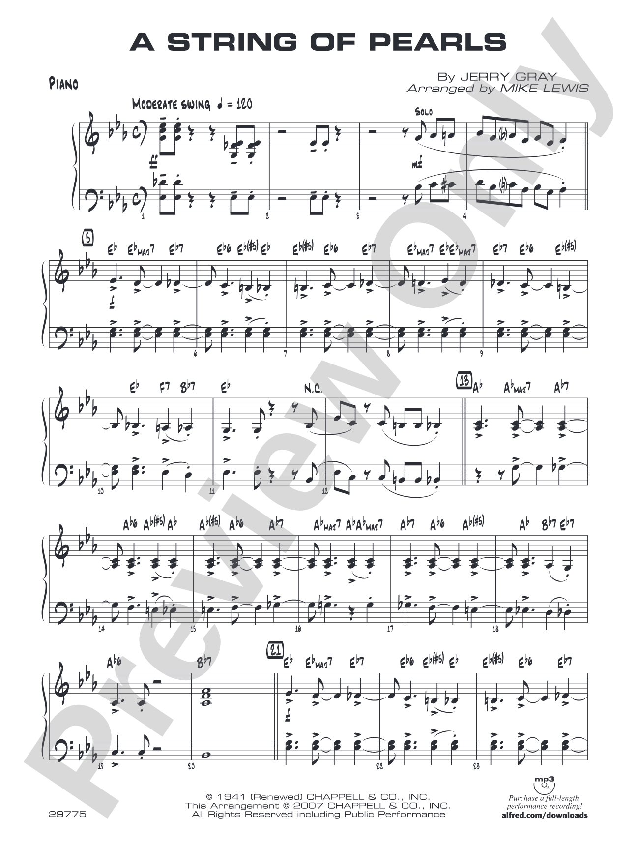 String of Pearls: Piano Accompaniment