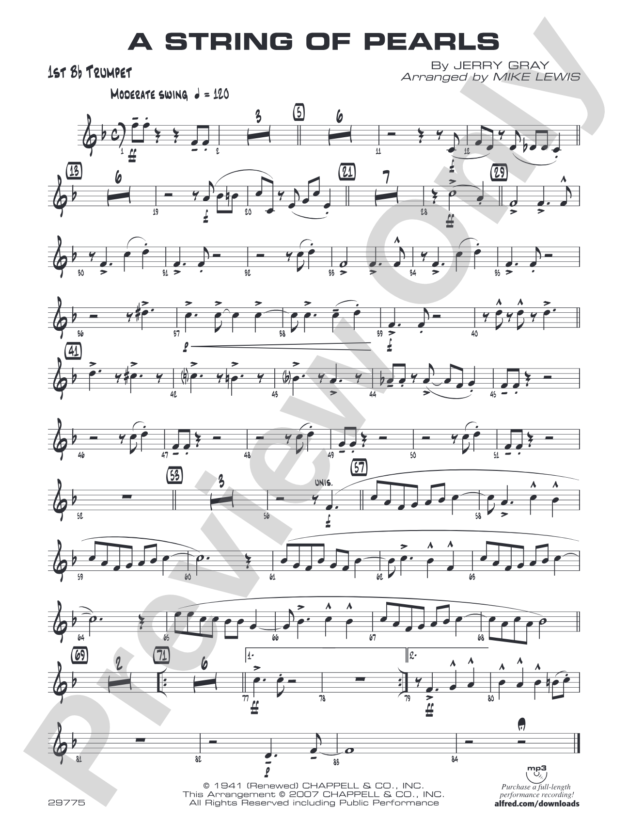 String of Pearls: 1st B-flat Trumpet
