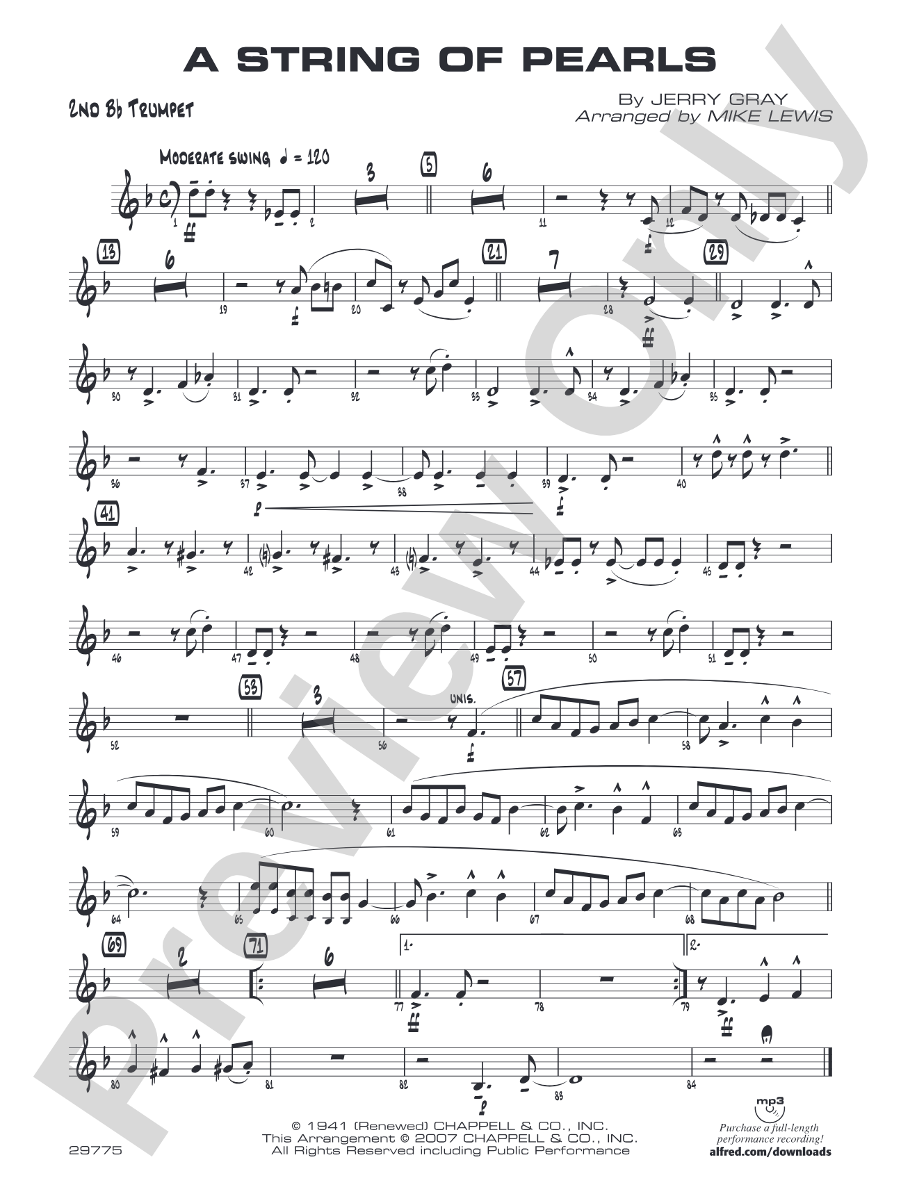 String of Pearls: 2nd B-flat Trumpet