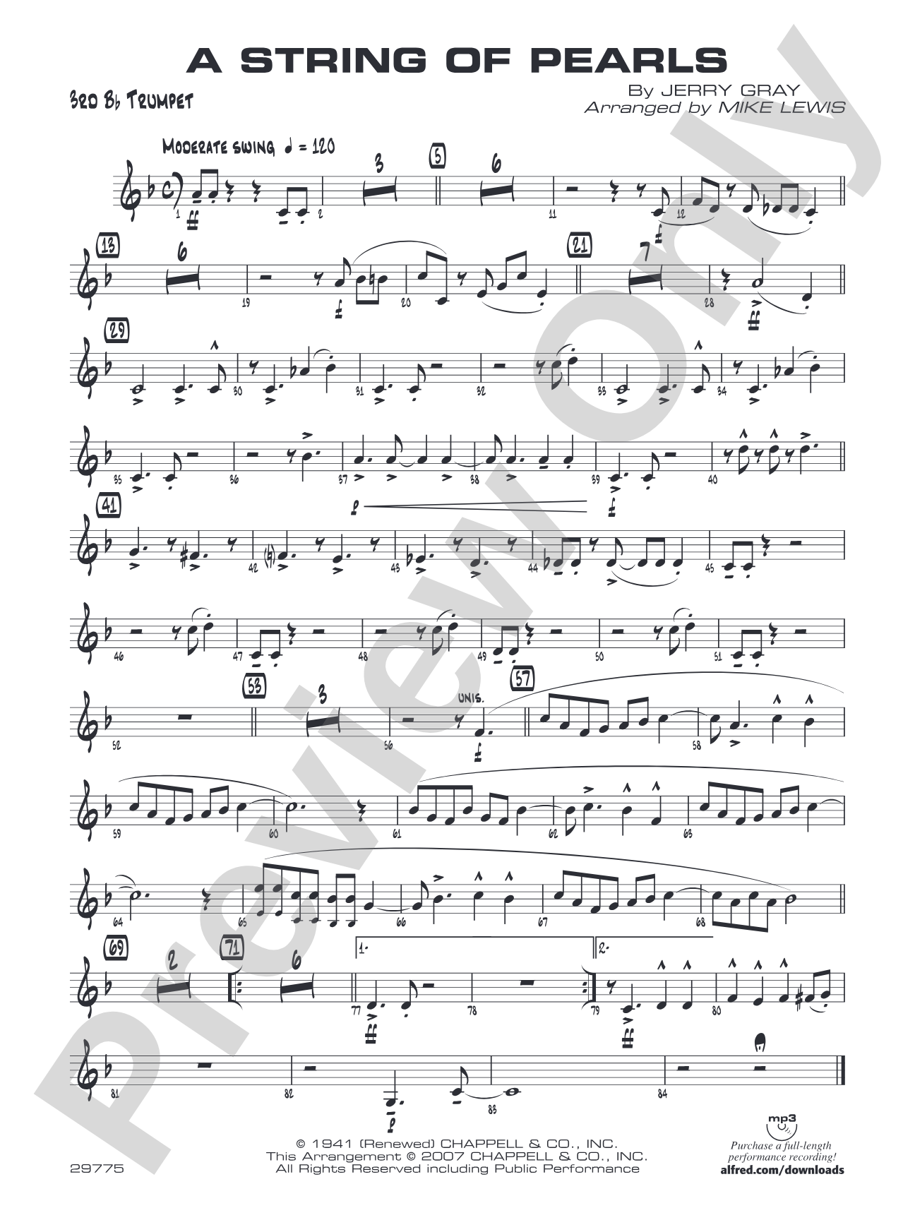 String of Pearls: 3rd B-flat Trumpet
