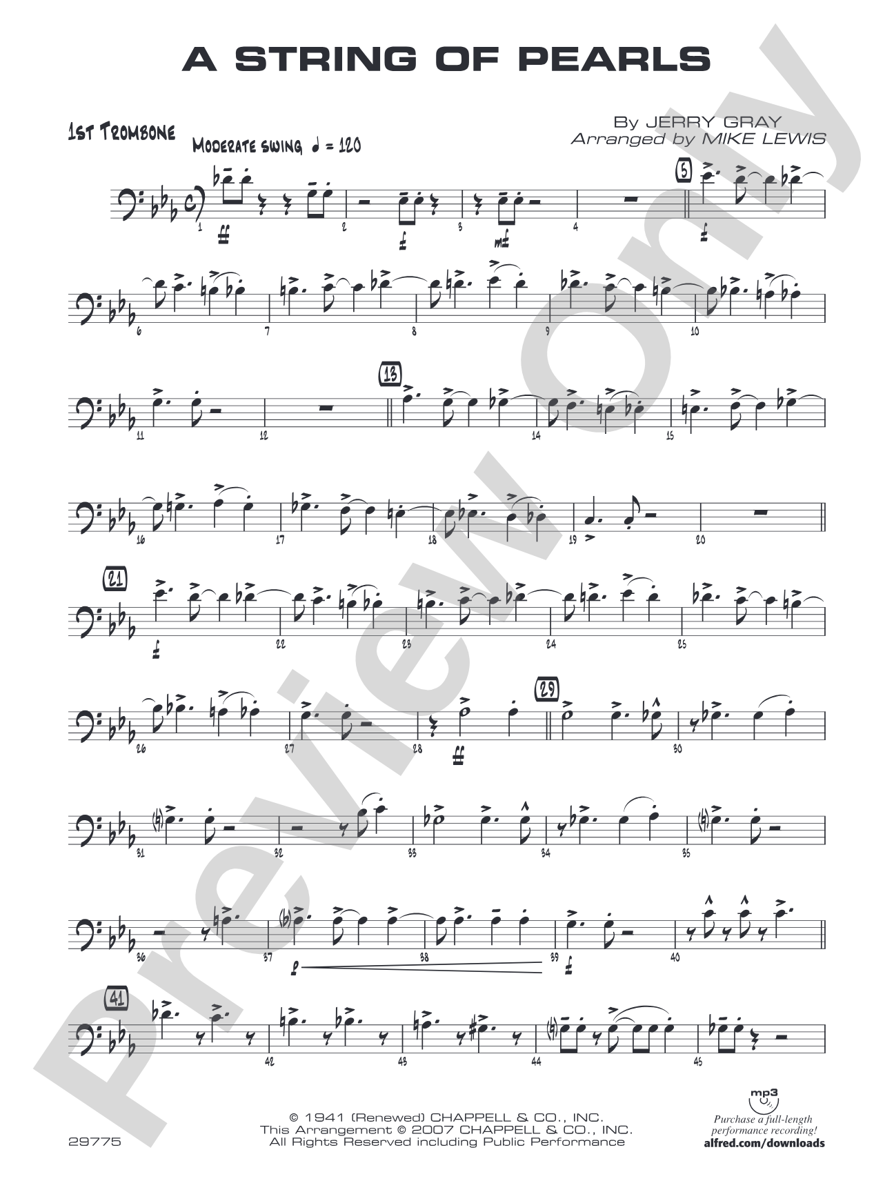 String of Pearls: 1st Trombone