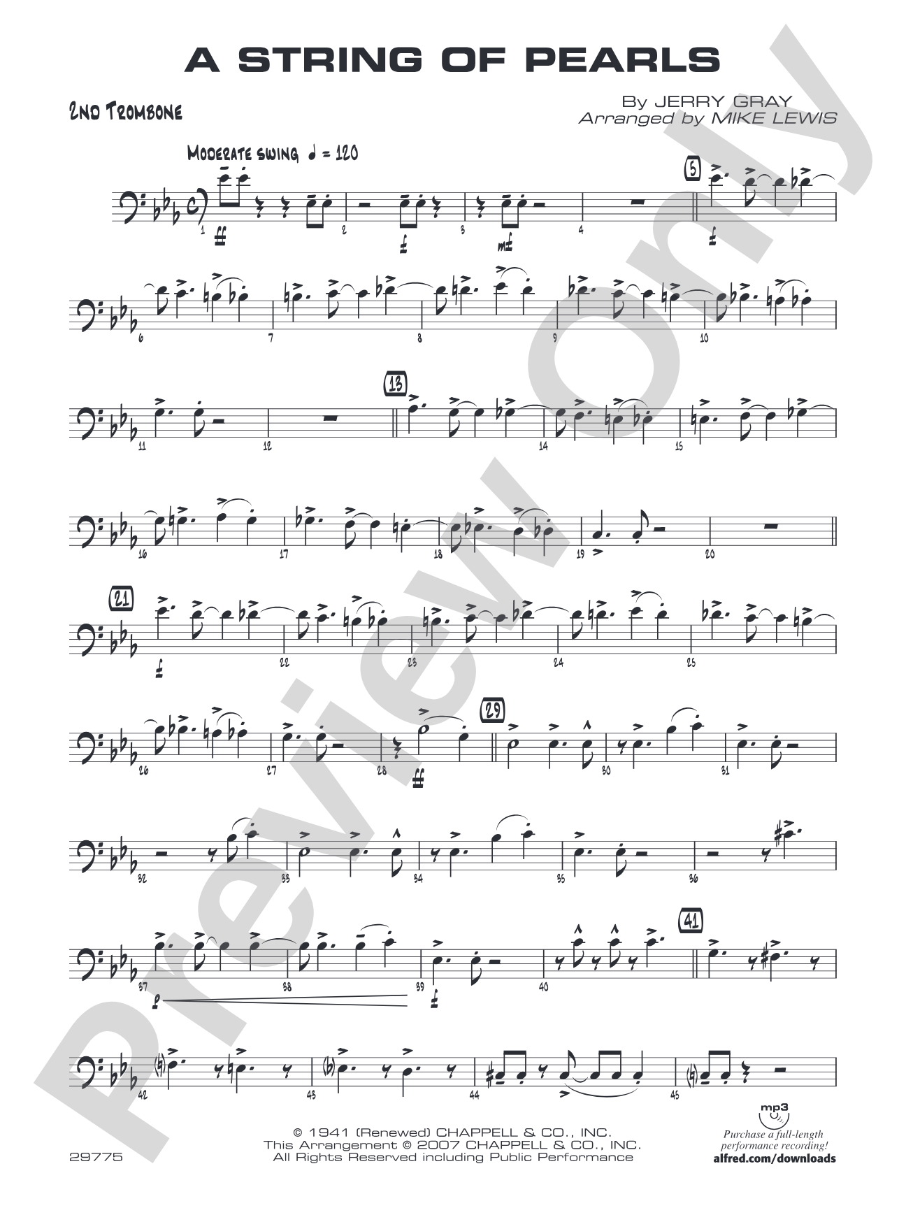 String of Pearls: 2nd Trombone