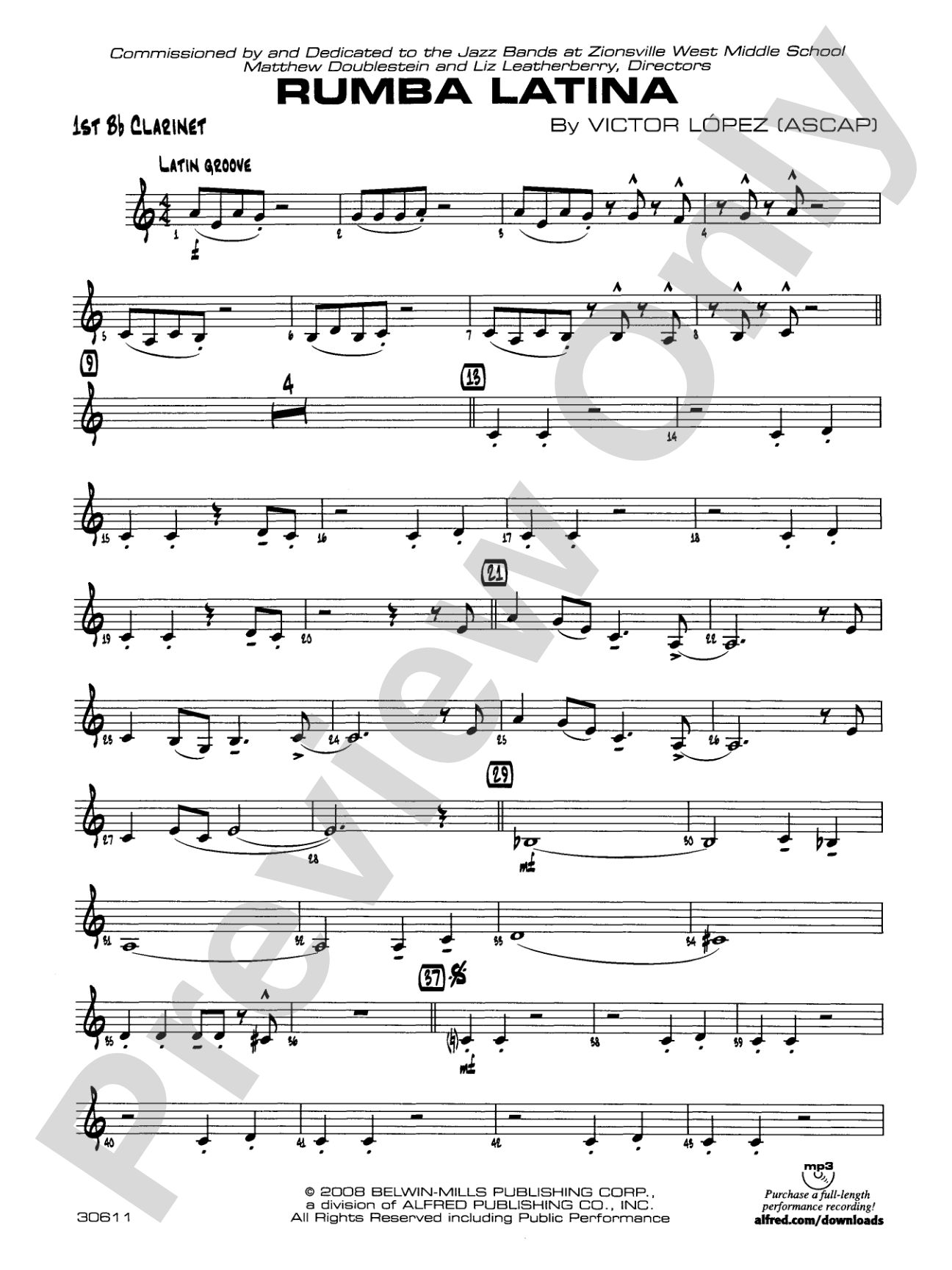 Rumba Latina: 1st B-flat Clarinet