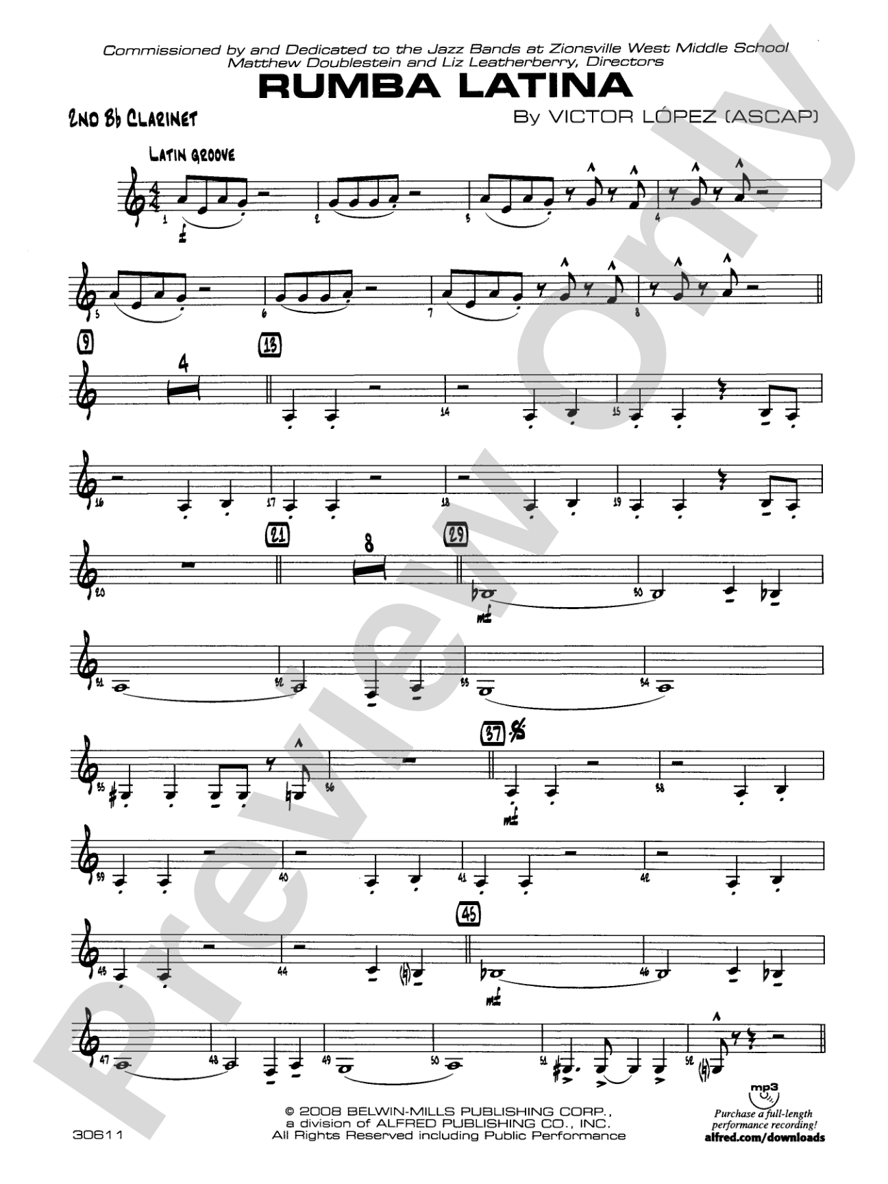 Rumba Latina: 2nd B-flat Clarinet