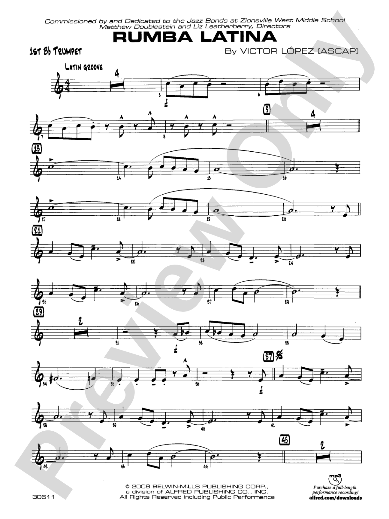 Rumba Latina: 1st B-flat Trumpet