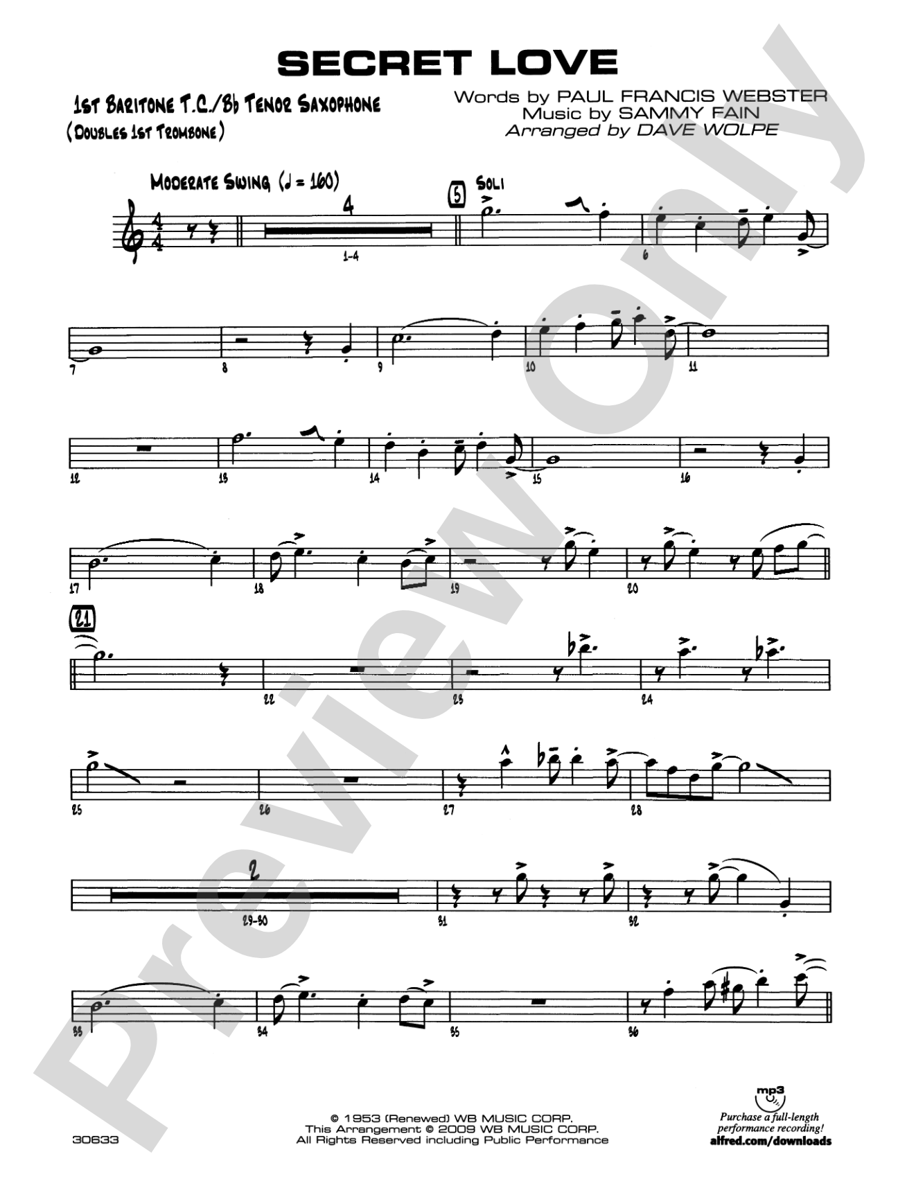 Secret Love: Baritone T.C.