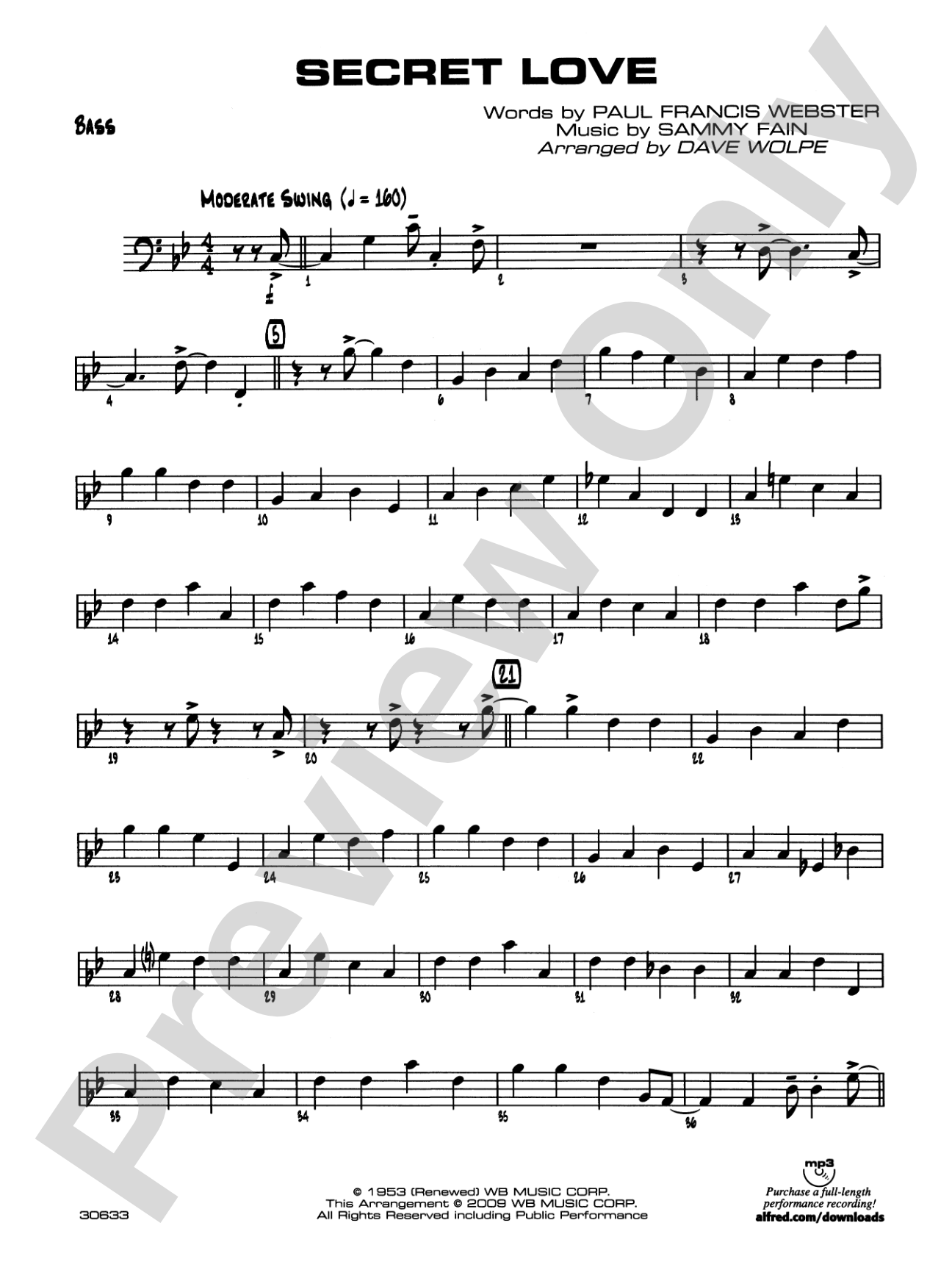 Secret Love: String Bass