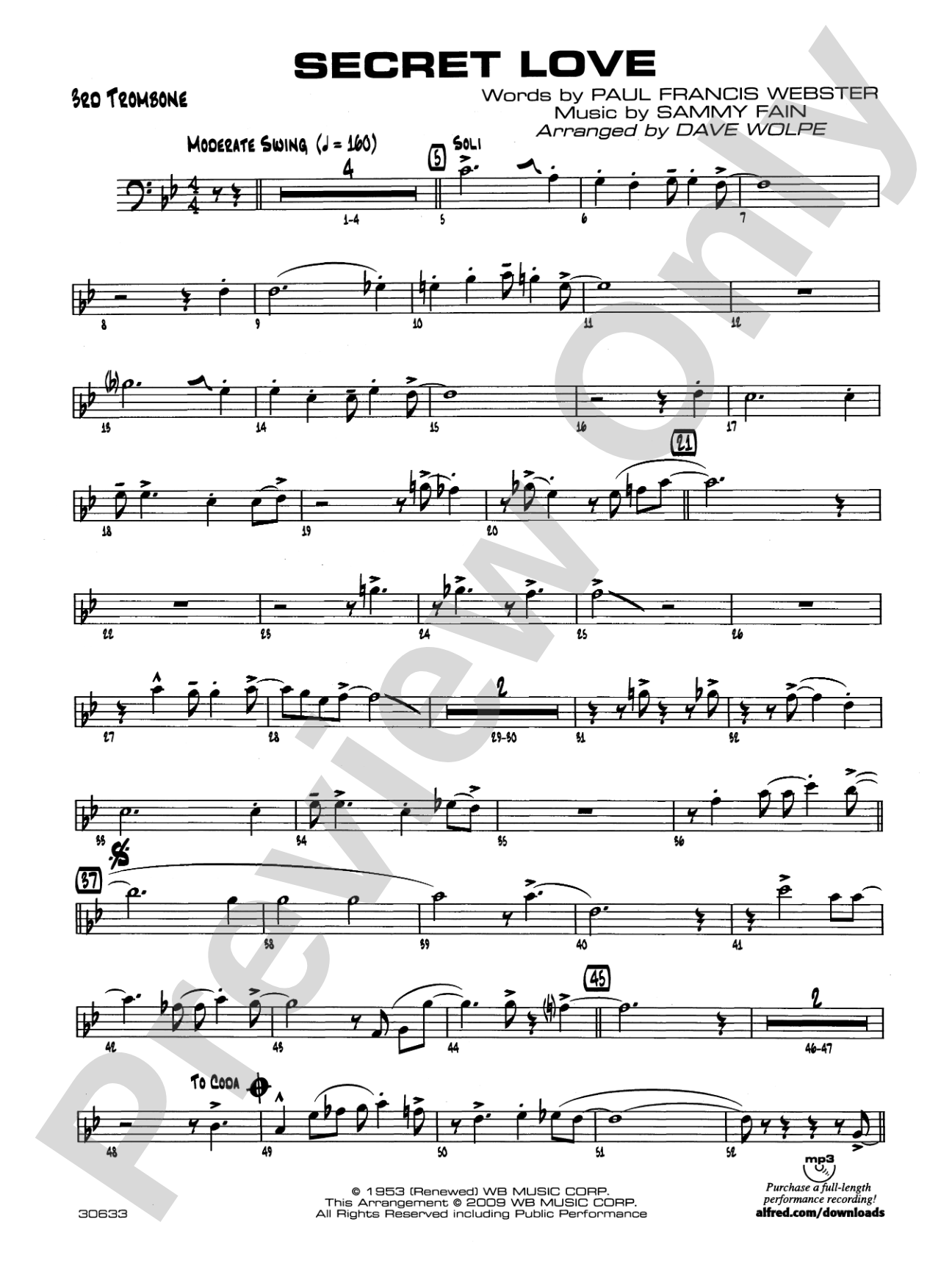 Secret Love: 3rd Trombone