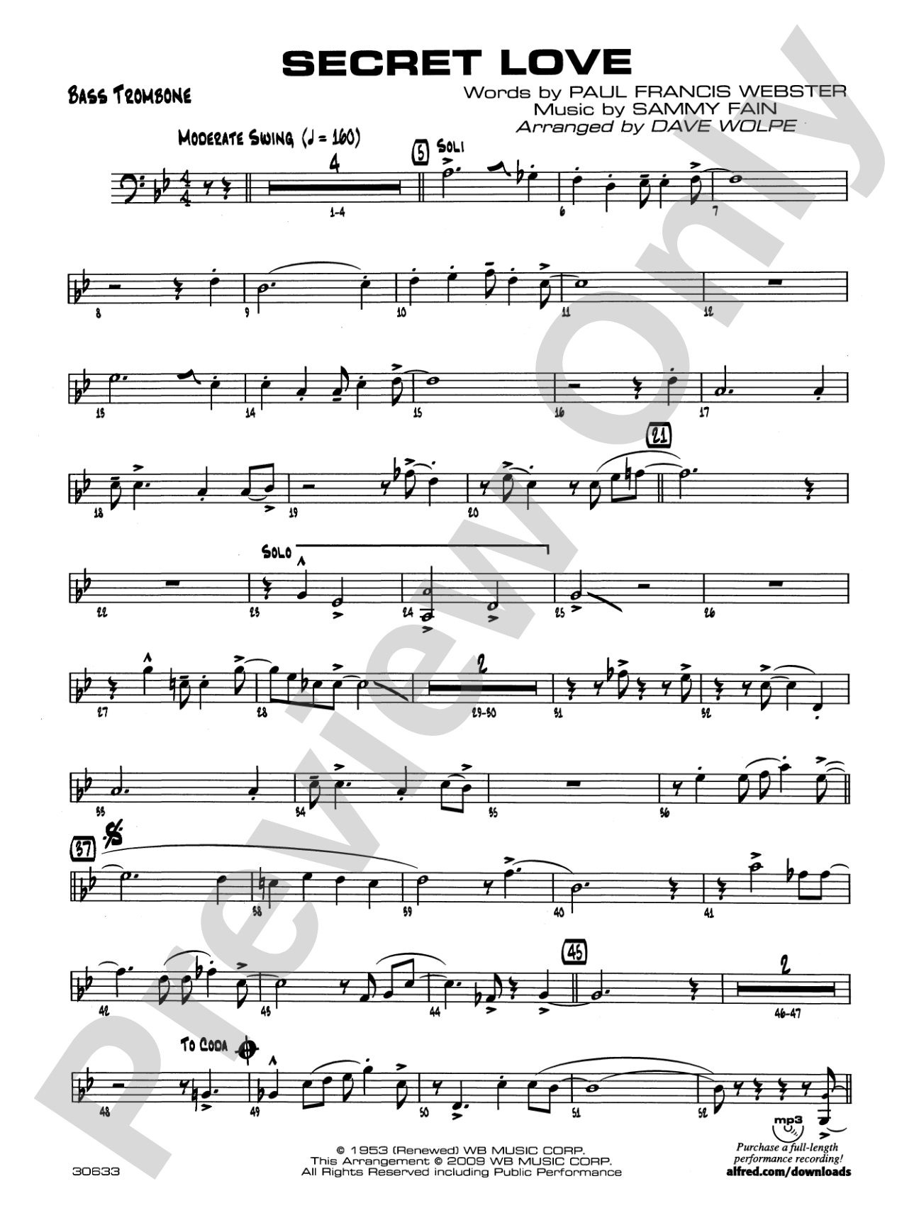 Secret Love: 4th Trombone