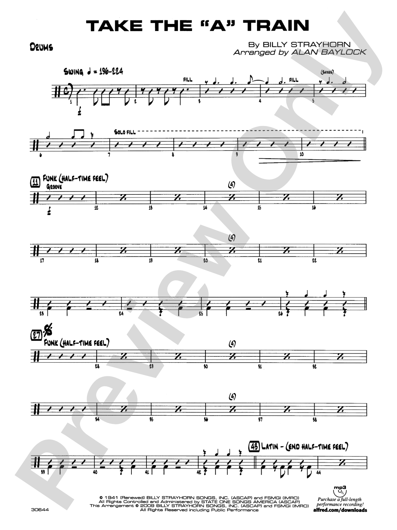 Take the "A" Train: Drums