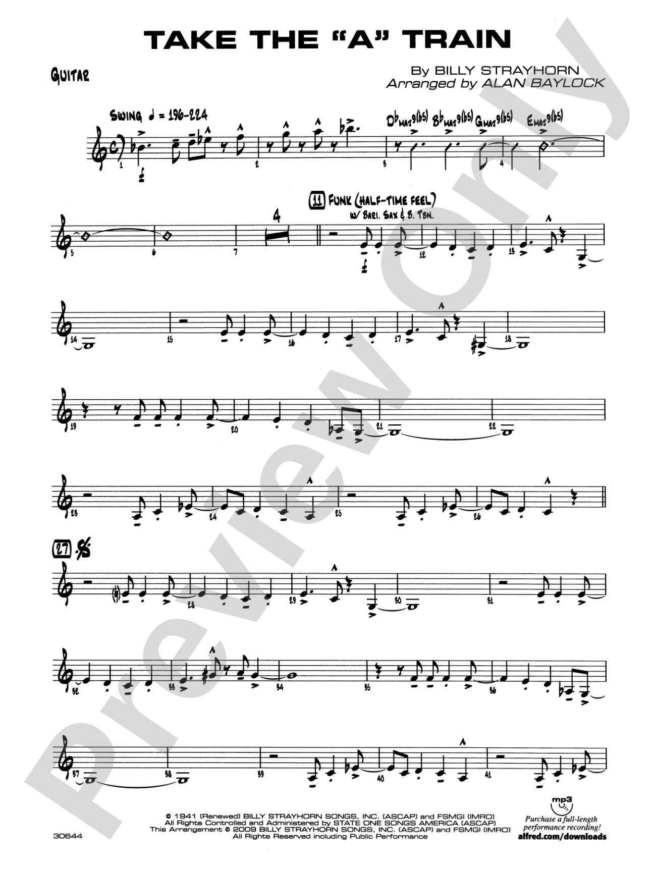 Take the "A" Train: Guitar