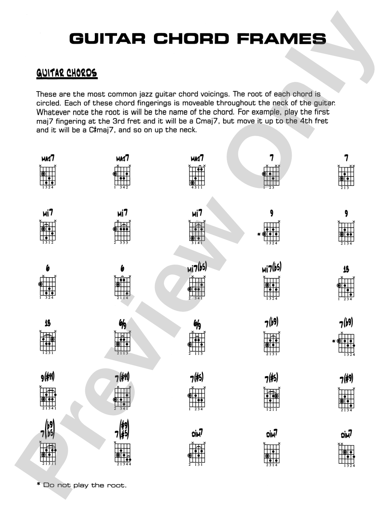 Take the "A" Train: Guitar Chords