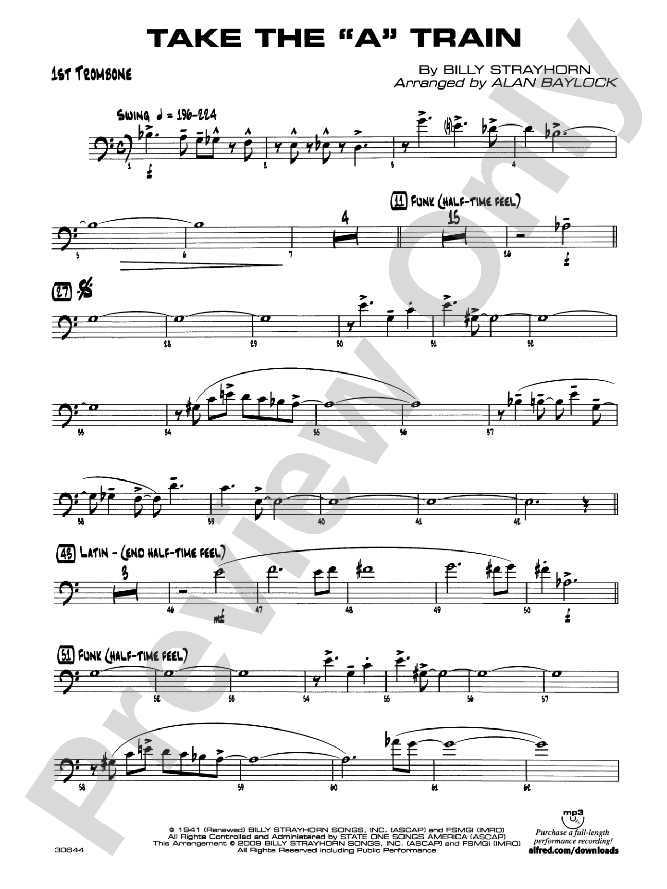 Take the "A" Train: 1st Trombone