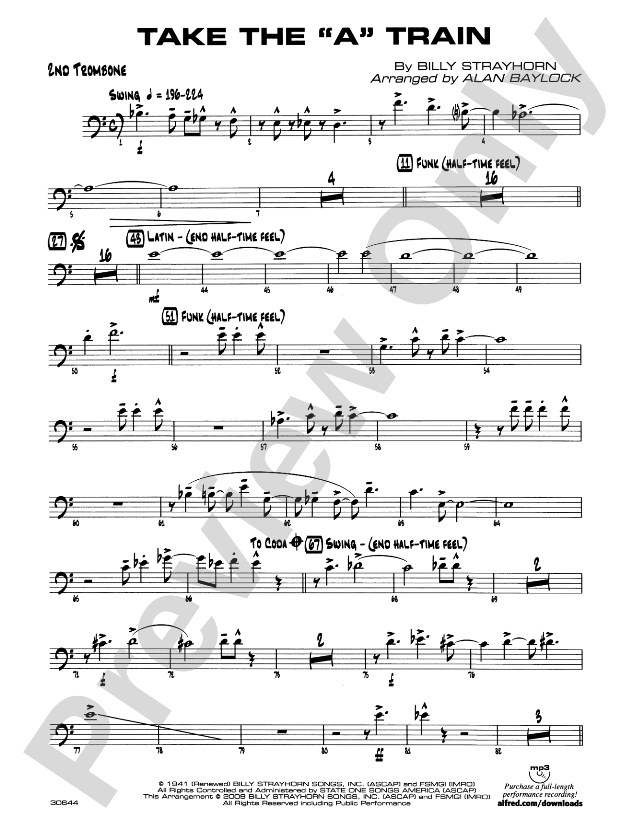 Take the "A" Train: 2nd Trombone