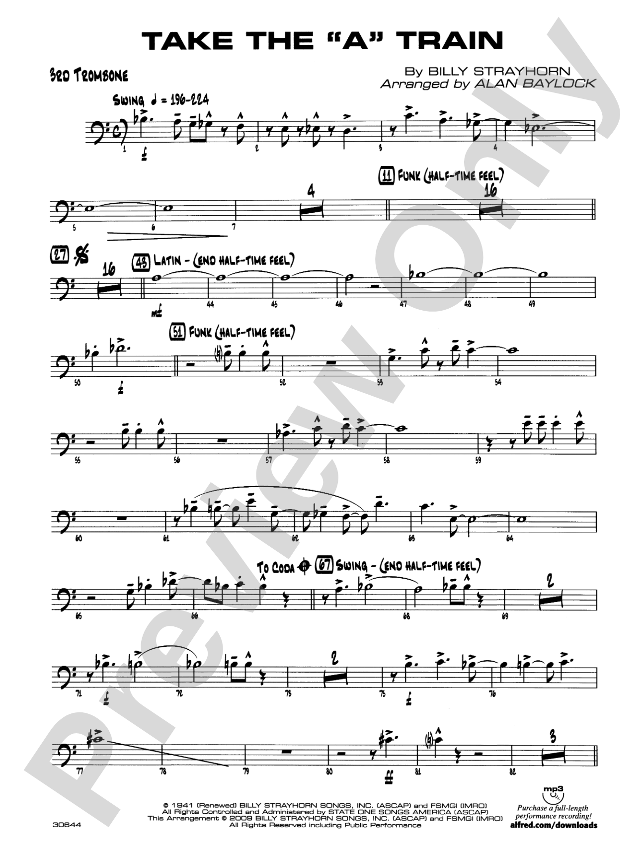 Take the "A" Train: 3rd Trombone