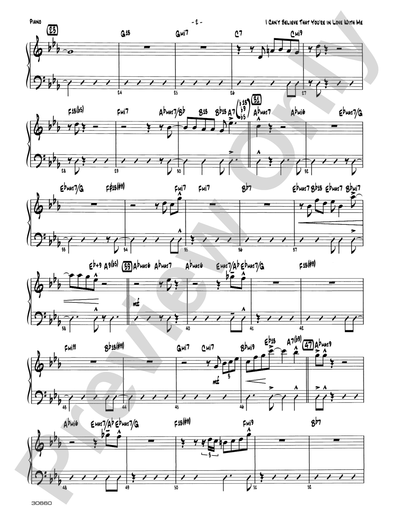 I Can't Believe That You're in Love with Me: Piano Accompaniment
