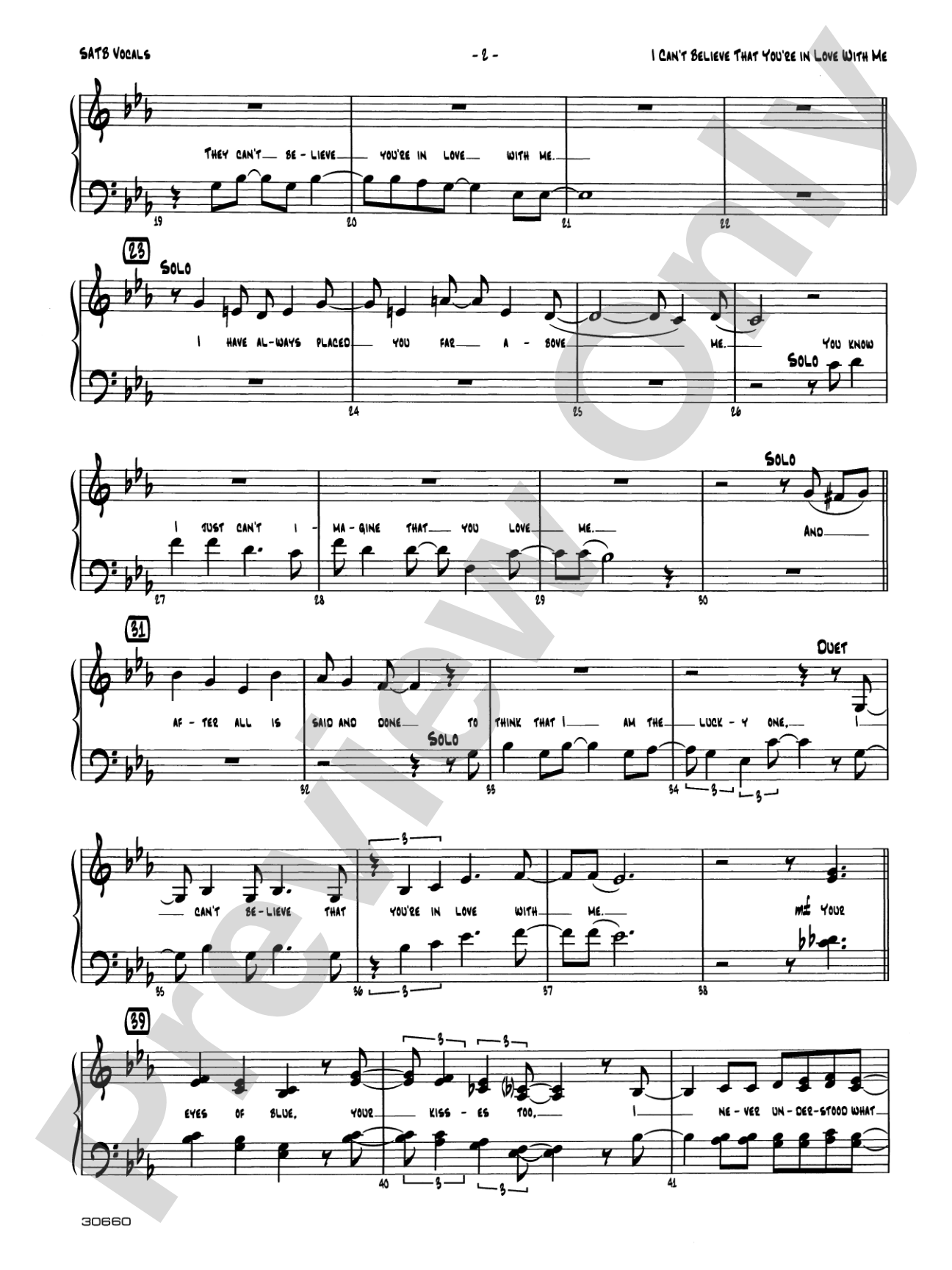 I Can't Believe That You're in Love with Me: Vocal Quartet