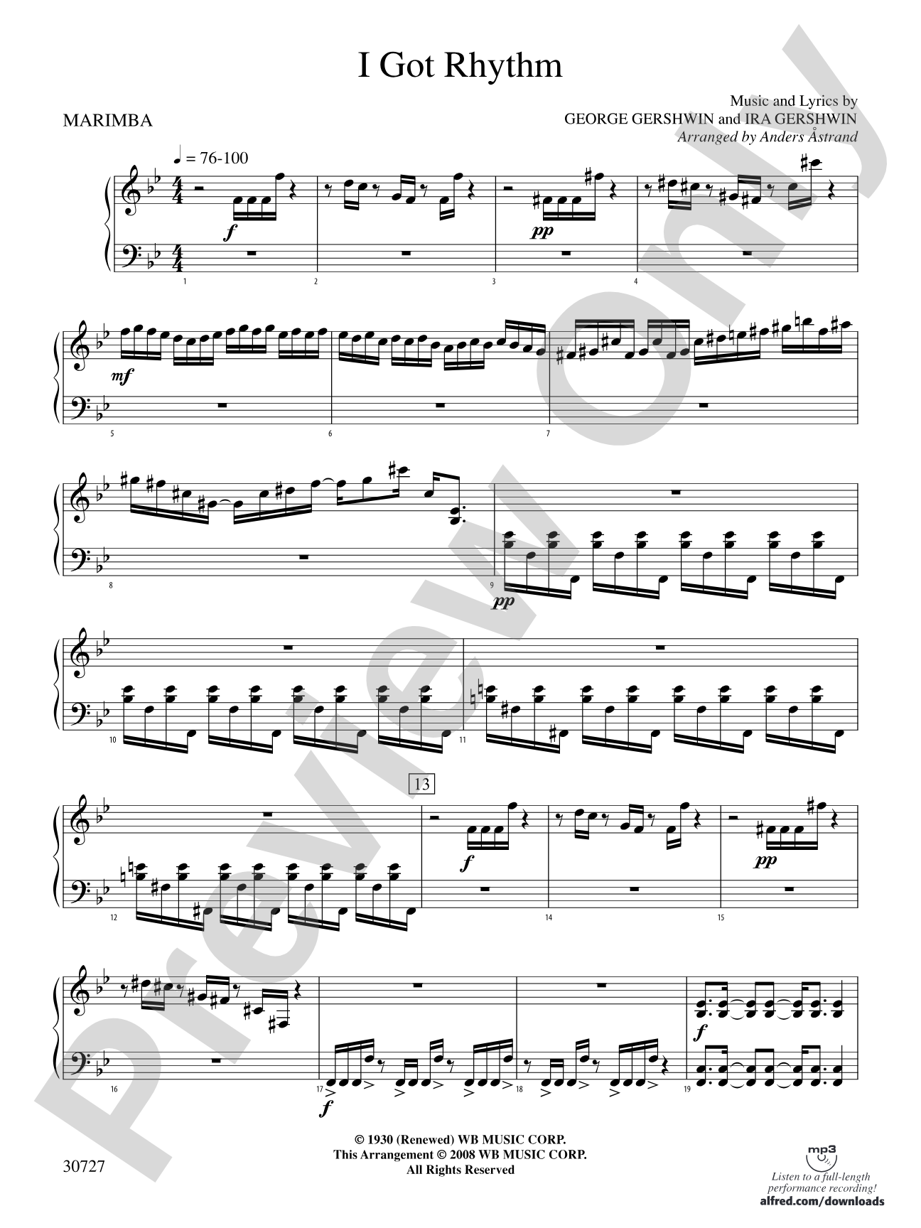 The Gershwin Mallet Collection: 2nd Mallet Percussion