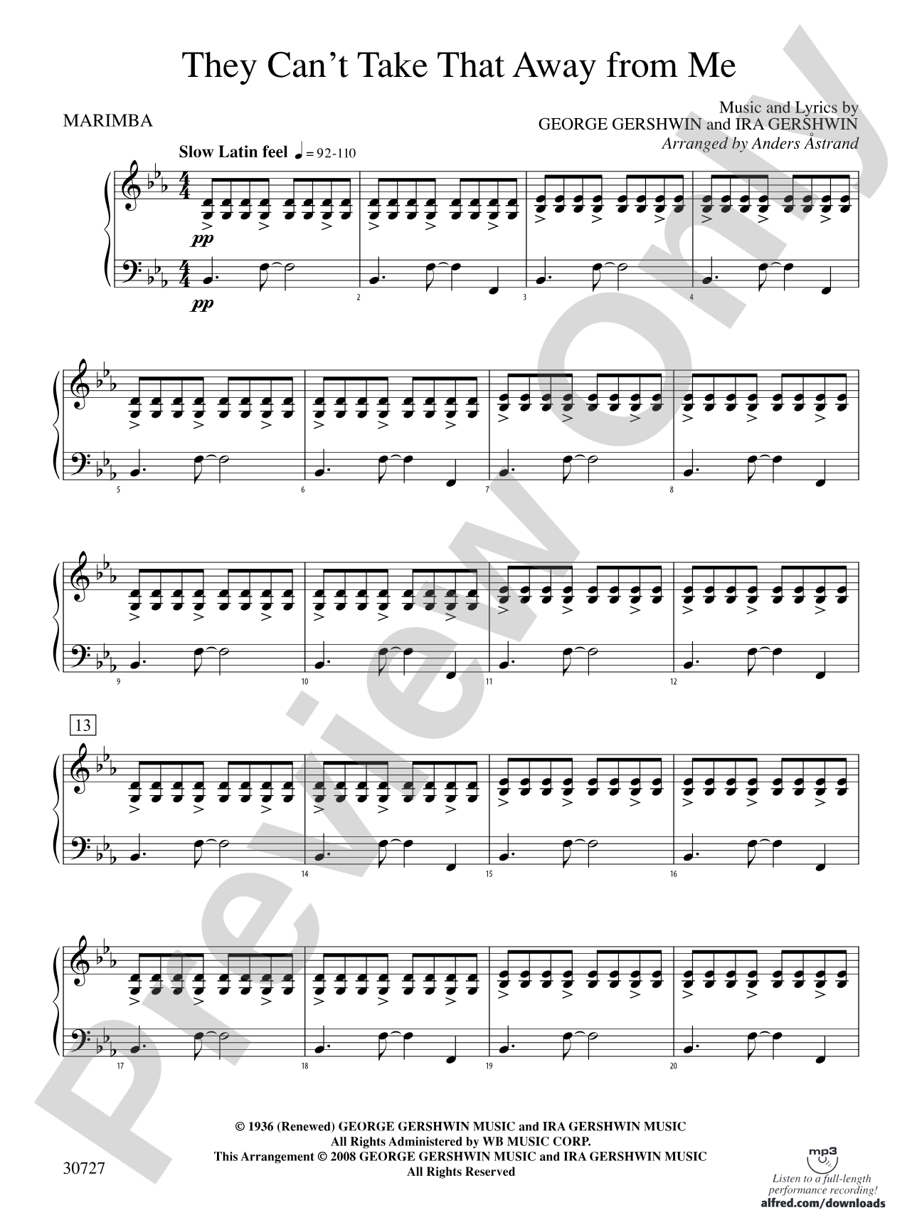 The Gershwin Mallet Collection: 3rd Mallet Percussion