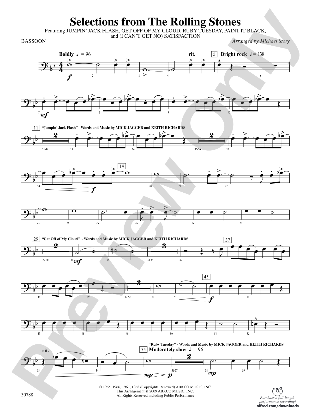 Selections from The Rolling Stones: Bassoon
